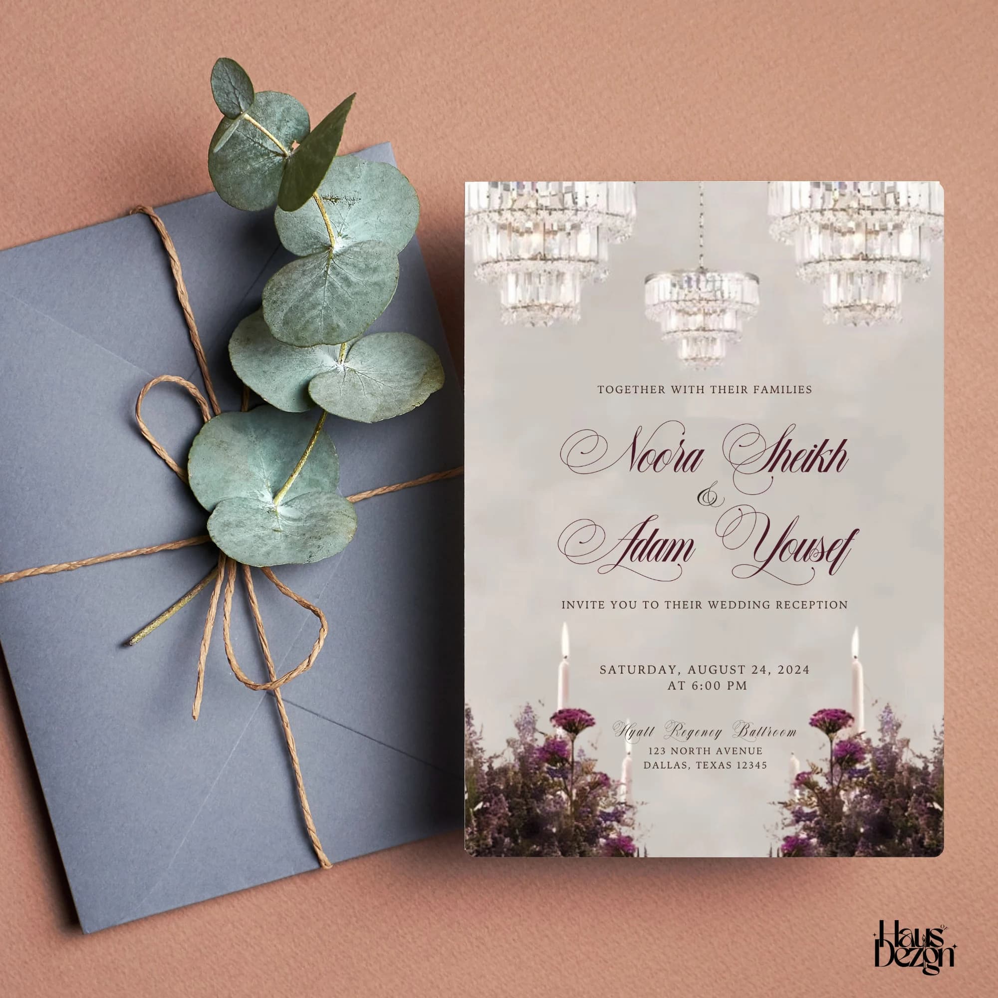 Digital Islamic Wedding Invite- Elegant Wedding Invitation- Classy- Walima- Nikkah- Muslim Wedding- Digital Download- Editable Card - image 4