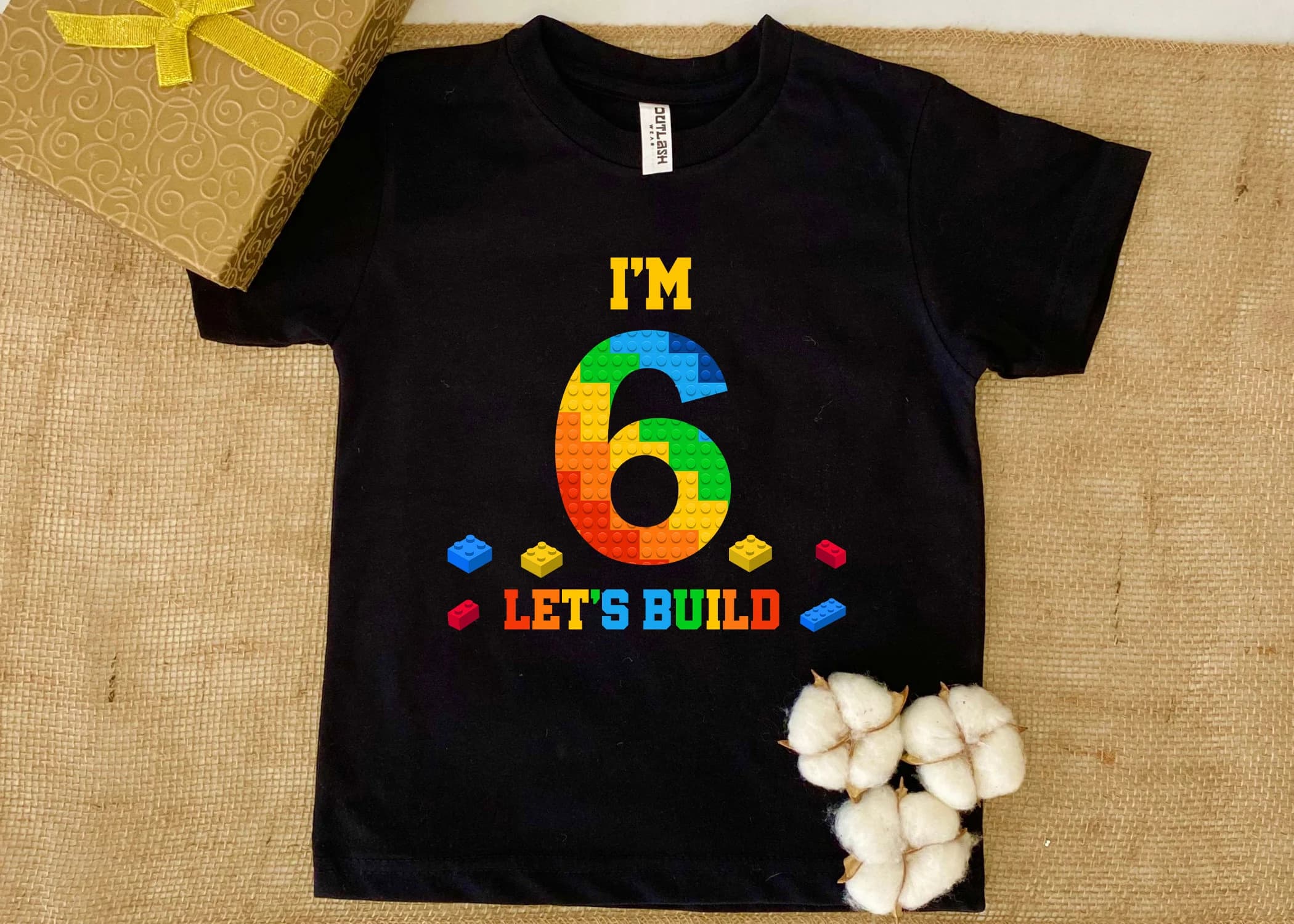 Personalized Building Blocks Birthday Shirt, Custom Age Lets Build Party T Shirt - image 3