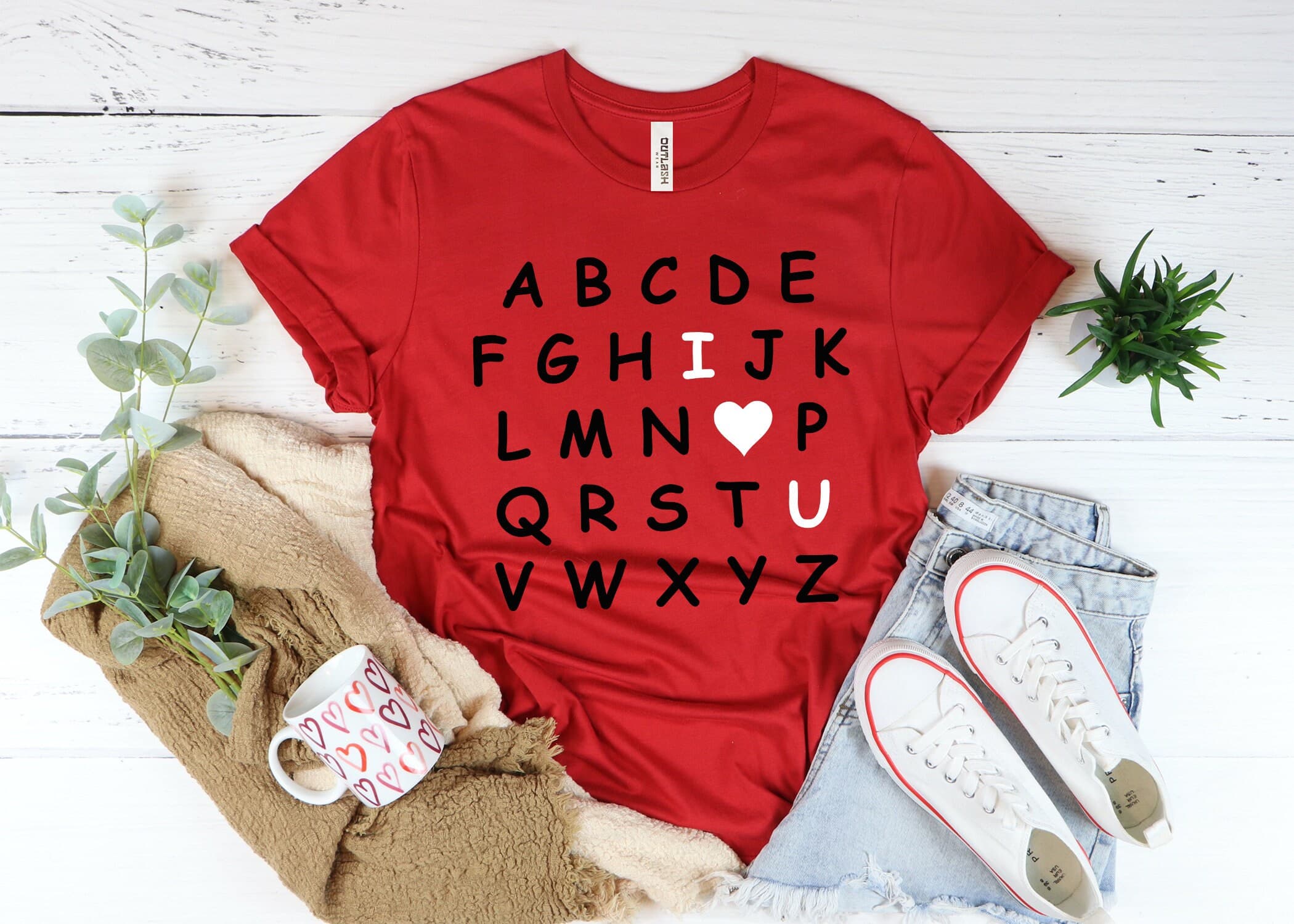 Alphabet Valentine Shirt, Teacher Love Letter Tee, Valentine’s Day Gift - image 4
