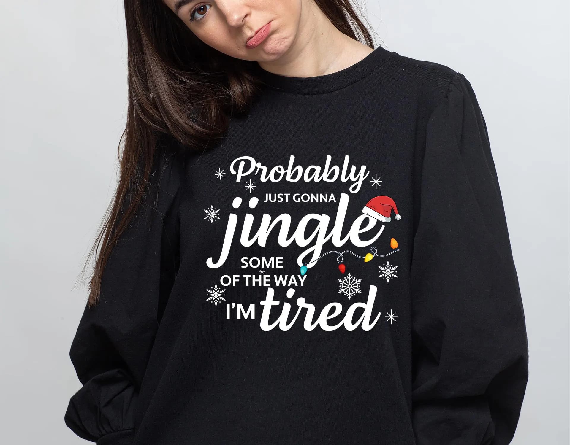 Funny Christmas Jingle Sweatshirt, Holiday Long Sleeve Shirt, jingle bell song tshirt