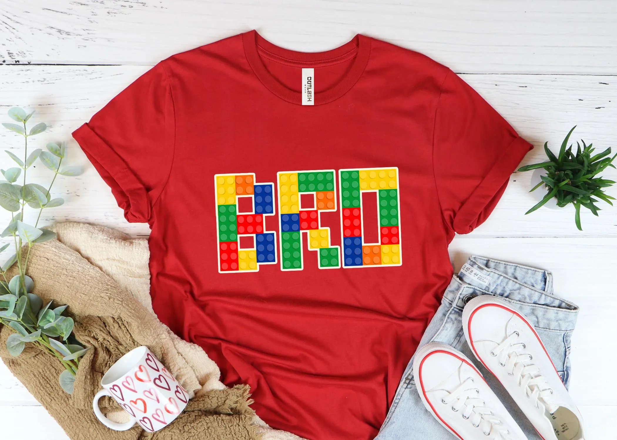 Building Blocks Birthday Shirt, Family Matching Personalized Name, Mom Dad Party Tee - image 3