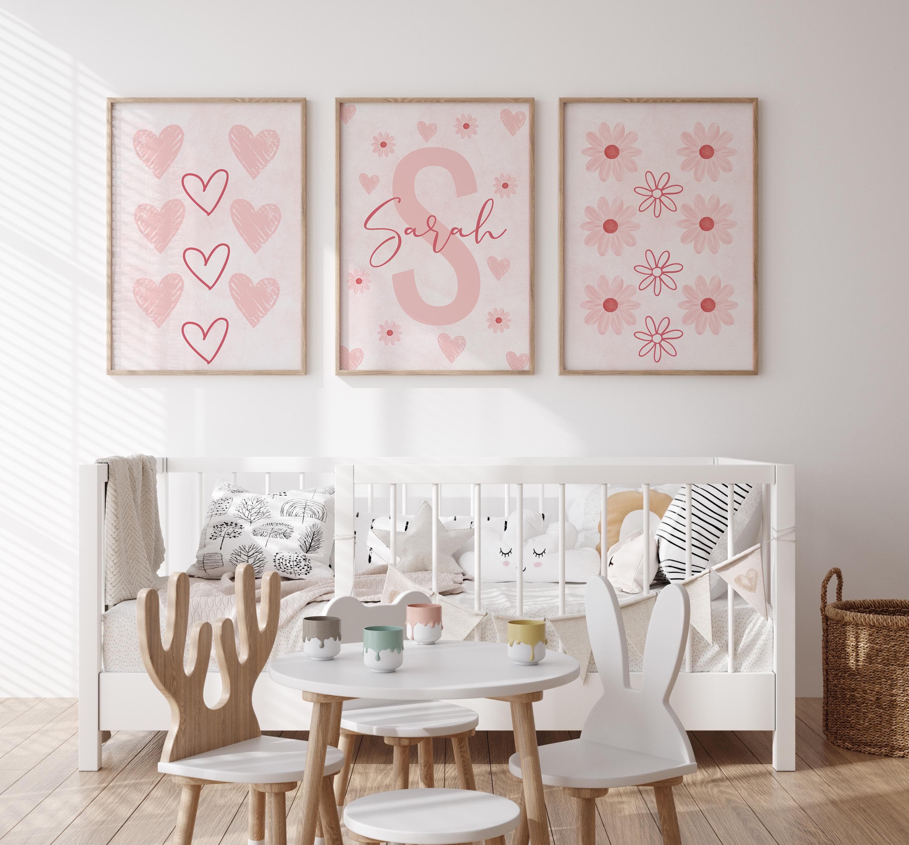 personalized heart name poster