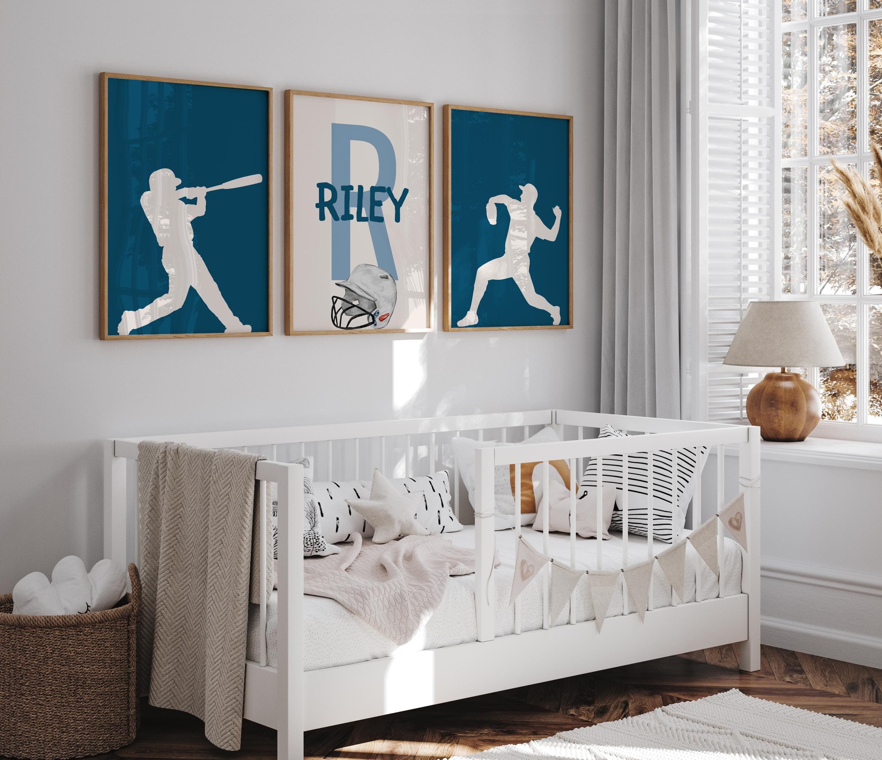 personalized baseball name poster