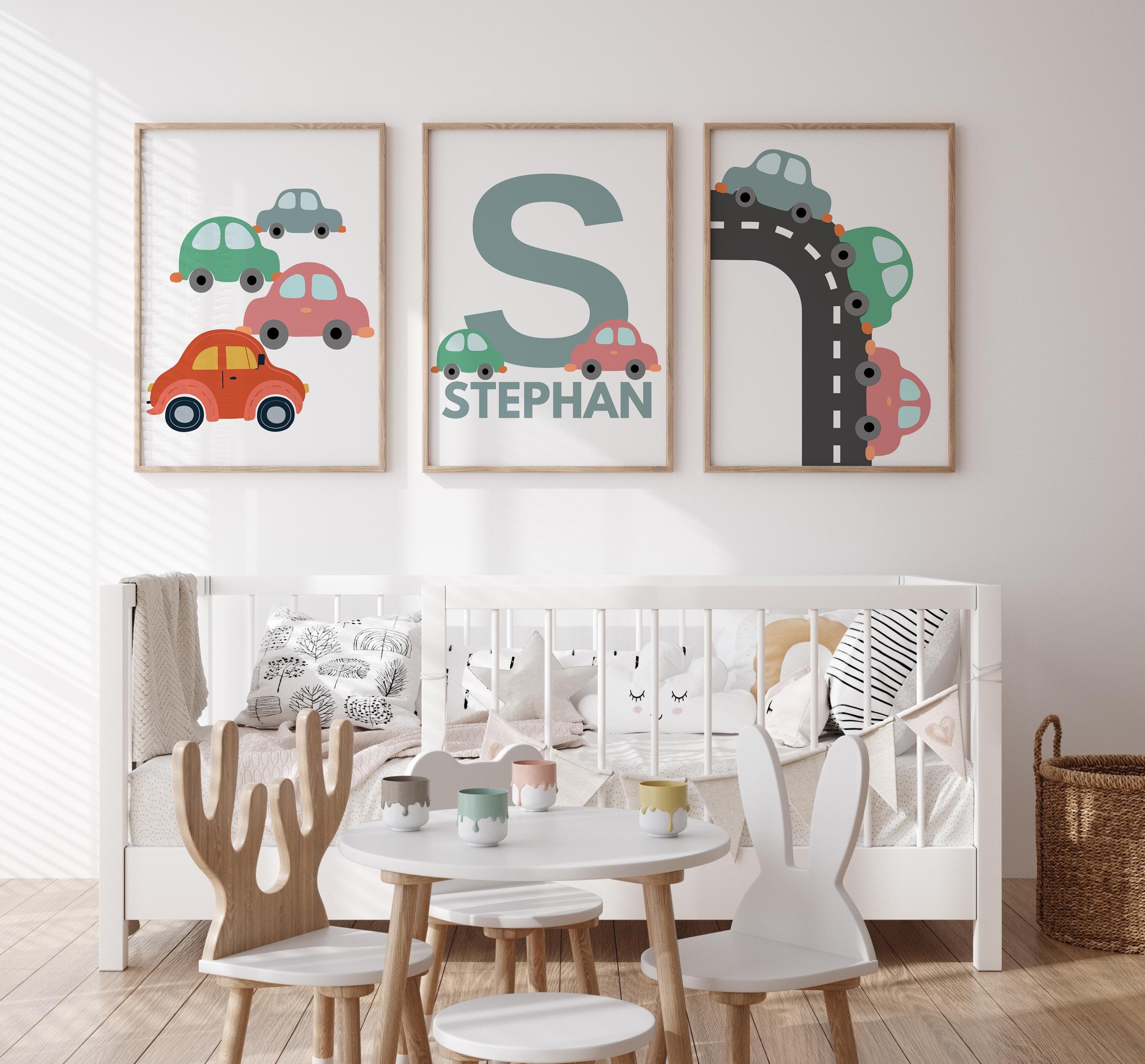 3-piece car-themed digital download for boys