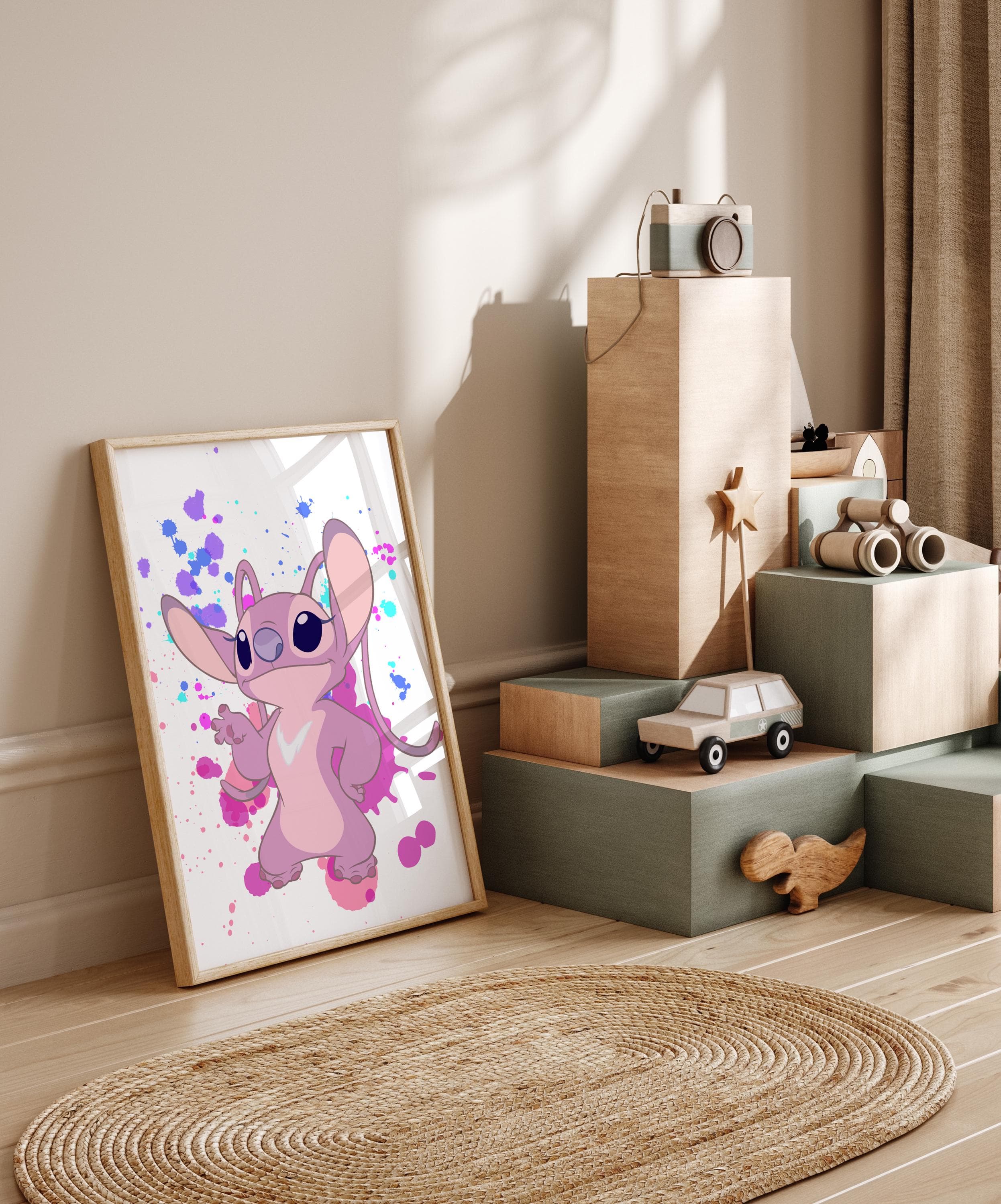 Lilo & Stitch Nursery Wall Art Set | Fun and Colorful 3-Piece Prints for Girls Room | Adorable Kids Room Decor | Instant Digital Download - image 5