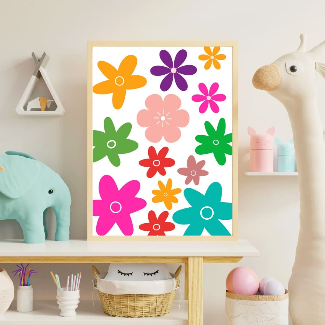 Floral Babygirl Bedroom Digital Print, Floral Custom Name Wall Art, Personalized Babygirl Nursery, Name Sign Flower Nursery Decor, Digital - image 4