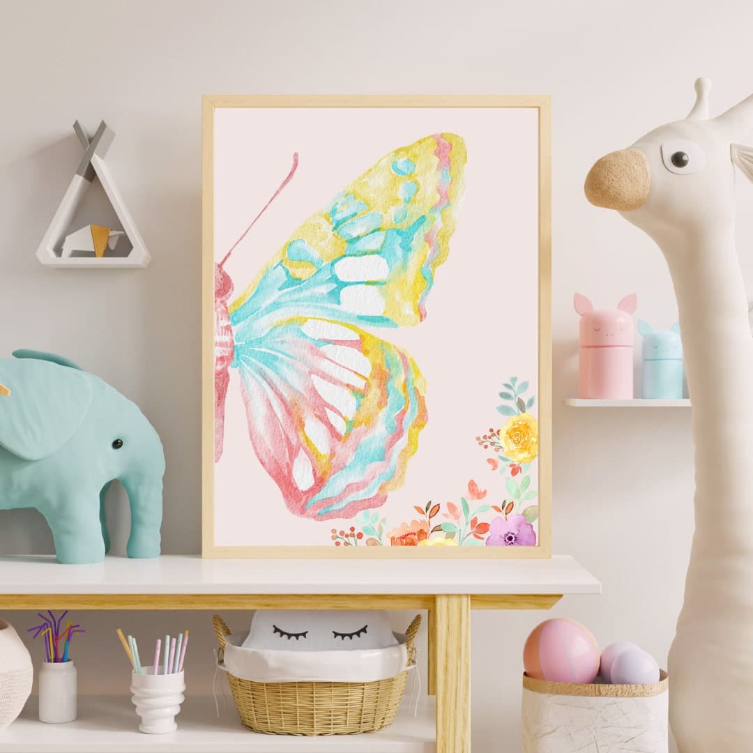 Butterfly Dreams Nursery Art - Personalized Babygirl Name Print - Custom Wall Decor - Baby Shower Gift - Digital Nursery Print - image 5