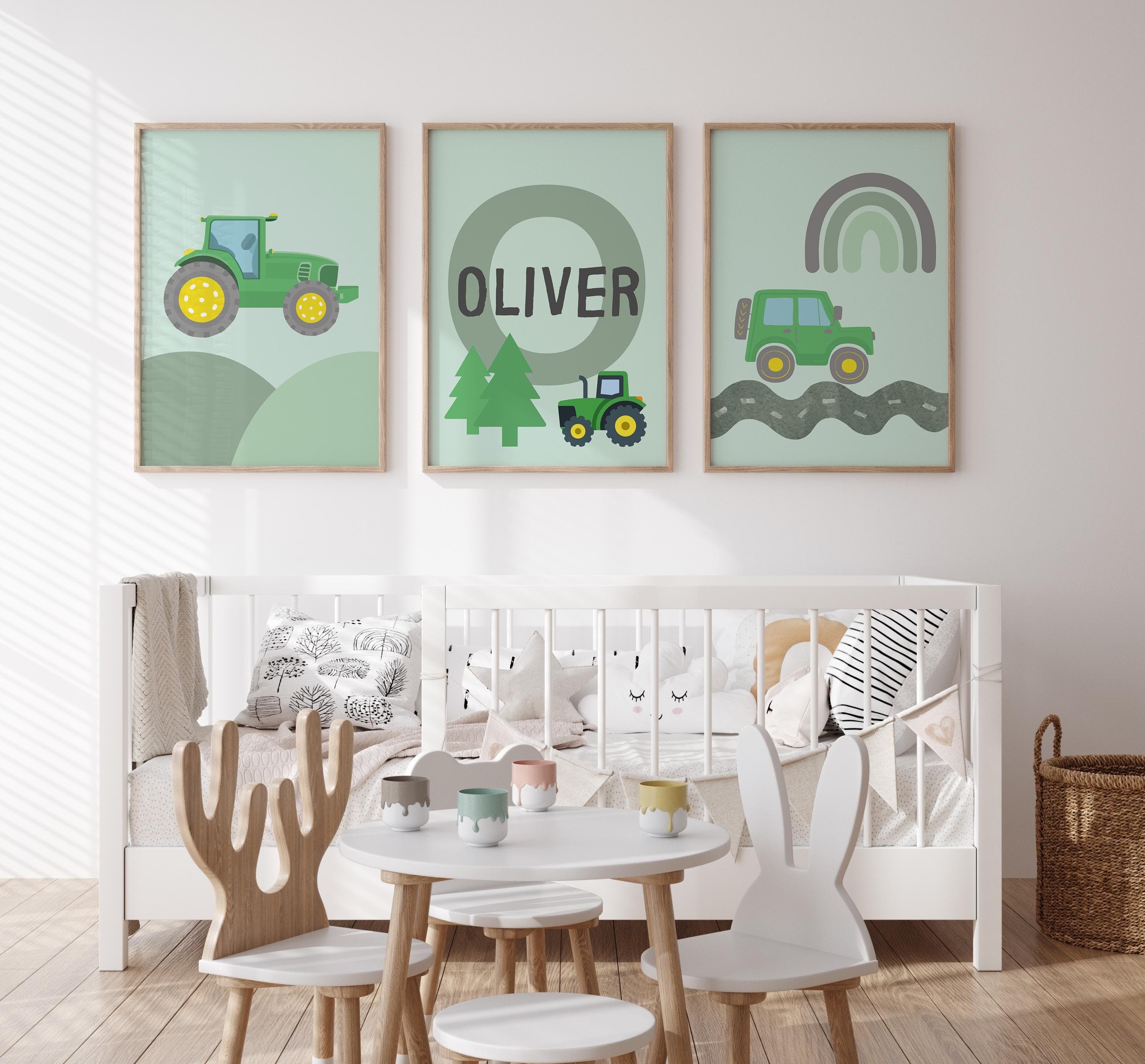 Editable off-road and tractor wall decor