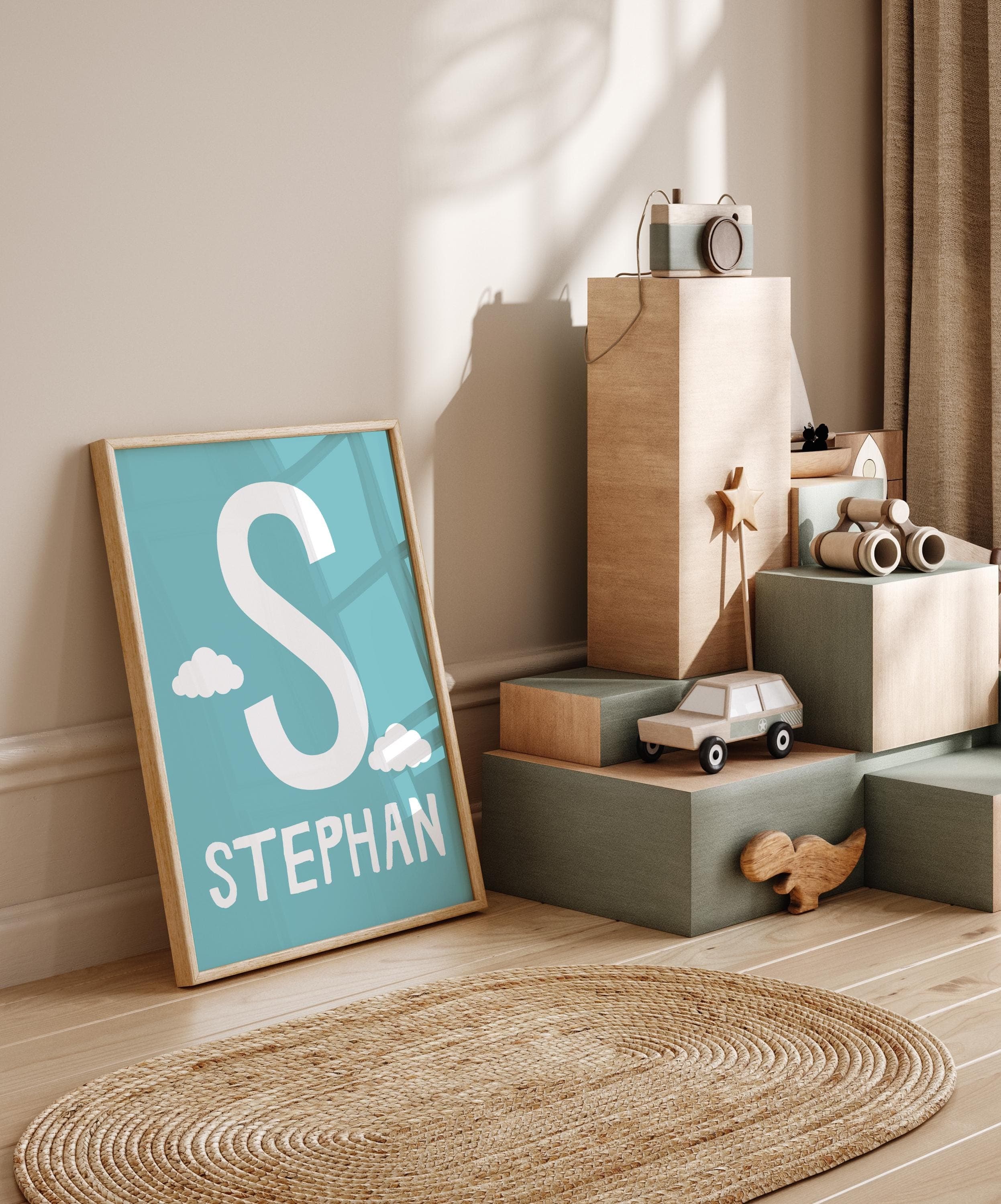 Set of 3 digital airplane prints for boys' room.