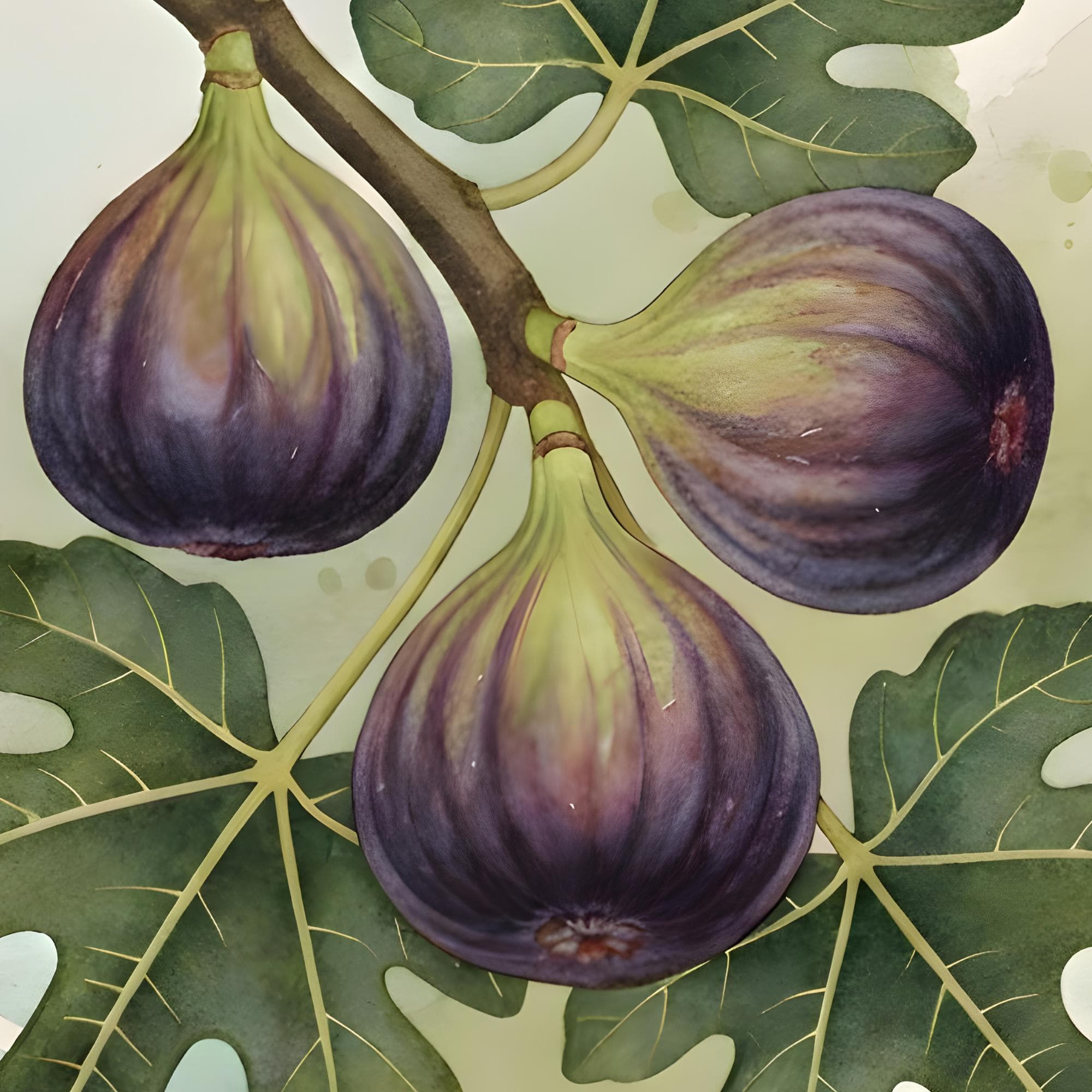 Jerusalem Figs Botanical Art Print, Arabic Watercolor Fruit Poster Kitchen Wall Decor Gift Printable Download - image 5