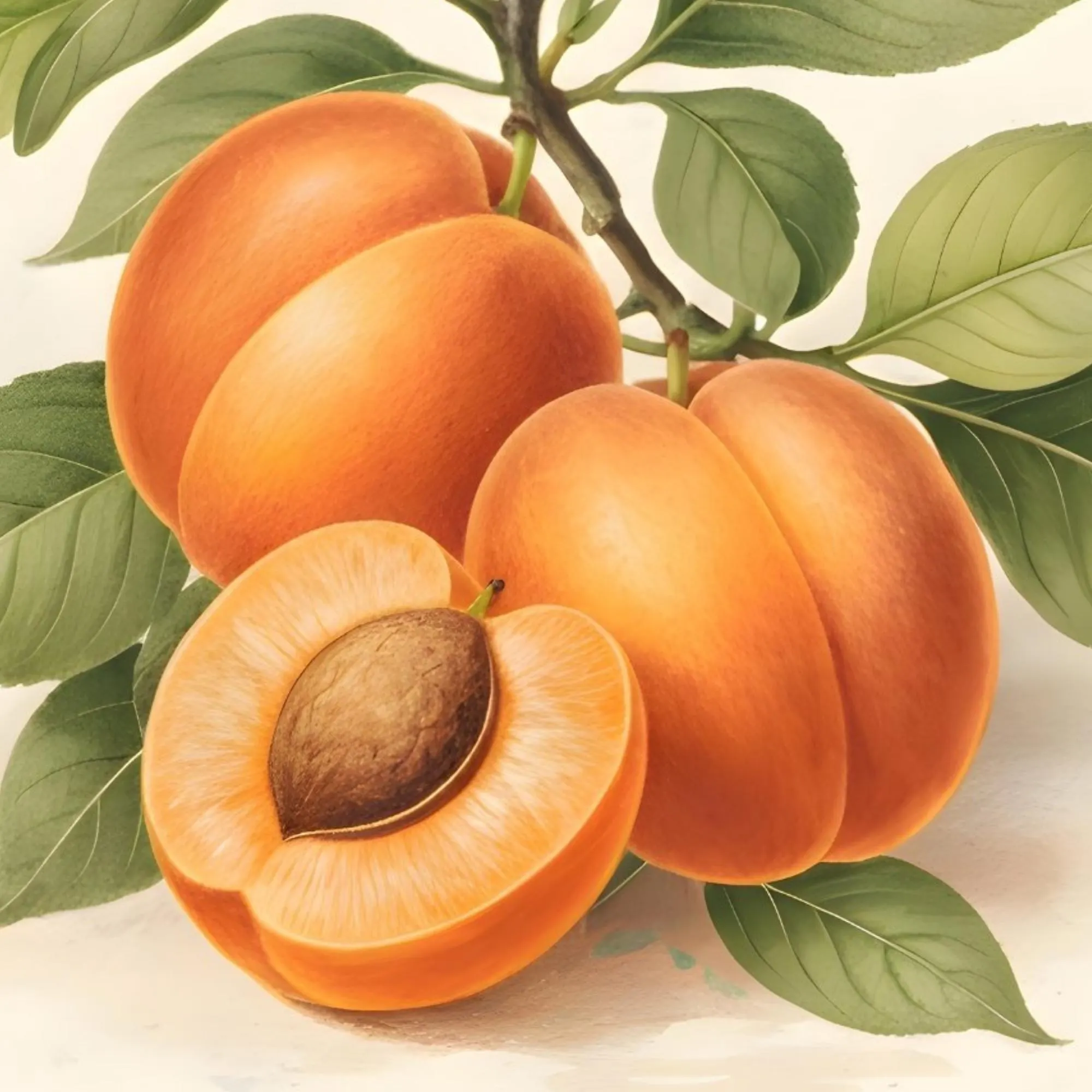 Palestinian Apricot Print, Mishmish Botanical Kitchen Wall Art, Mediterranean Fruit Watercolor Decor - image 5