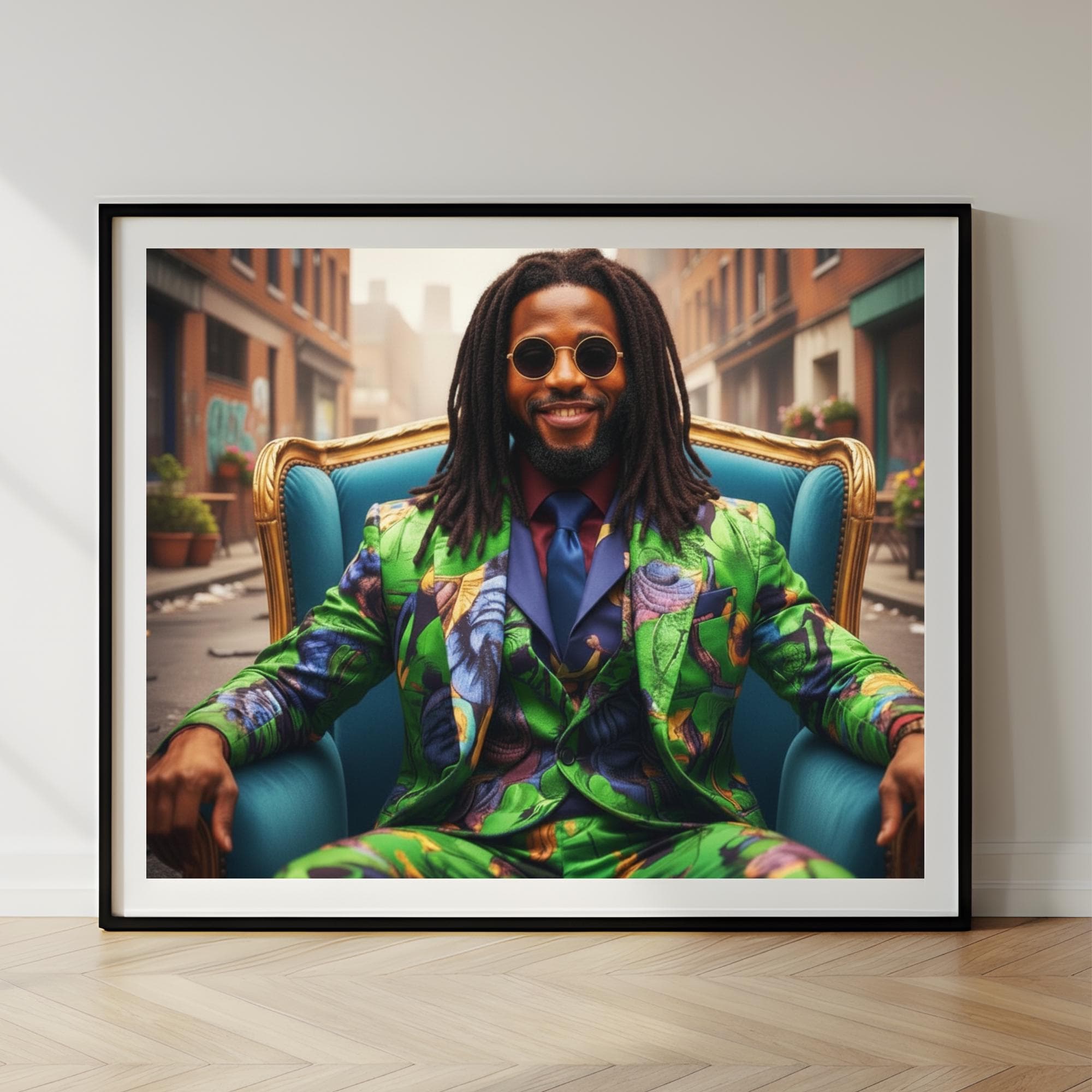 African Excellence Dandyism Print, Black Man Portrait, Afrocentric Home Decor, Instant Download