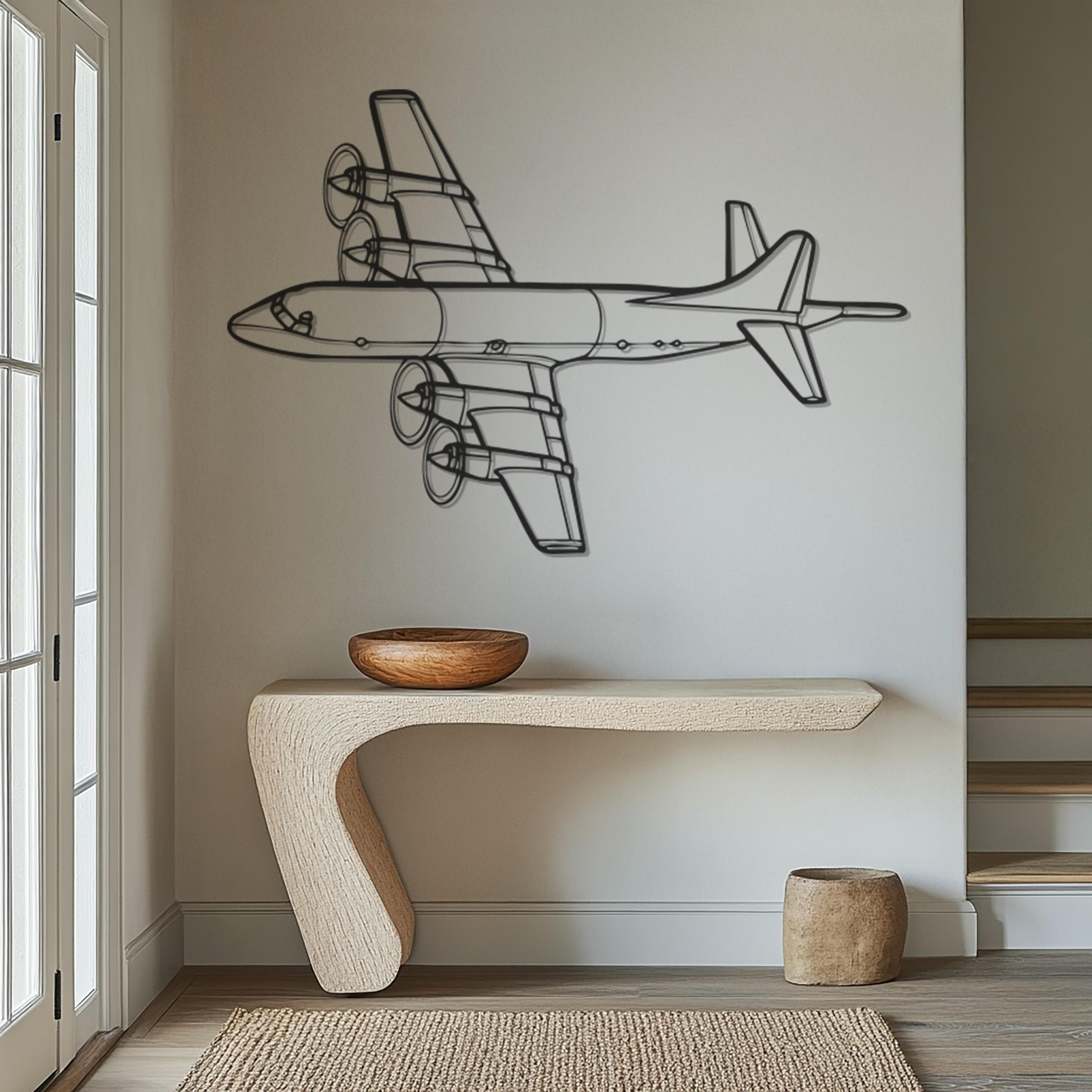 Orion Metal Wall Art Decor, Aviation Decor, Military Aircraft Wall Hanging, Modern Plane Silhouette, Pilot & Airplane Enthusiast Gift