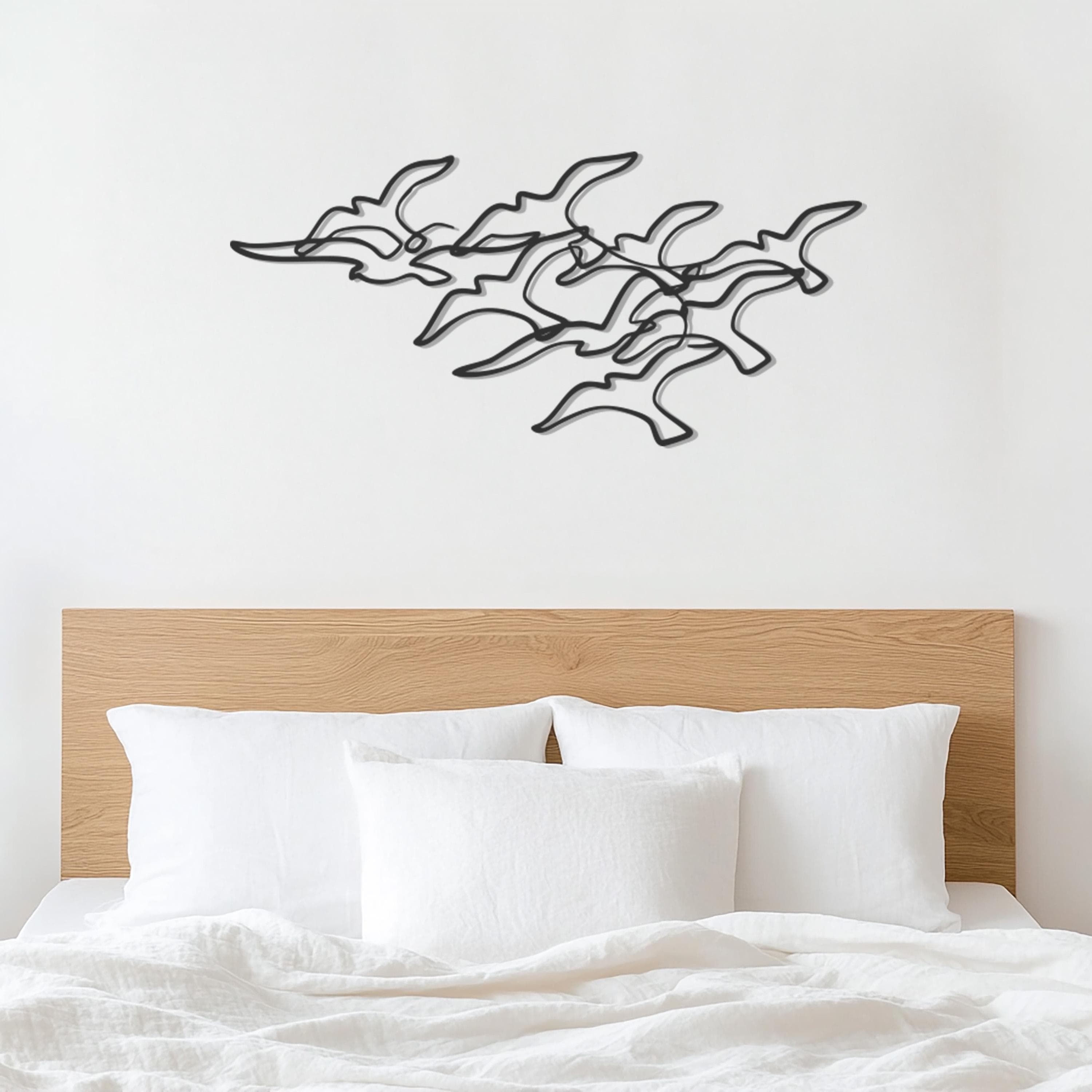 Seagull Metal Wall Art, Flock of Birds Wall Decor, Coastal Minimalist Design, Modern Metal Bird Art, Nautical Home Accent, Ocean Lover Gift - image 5