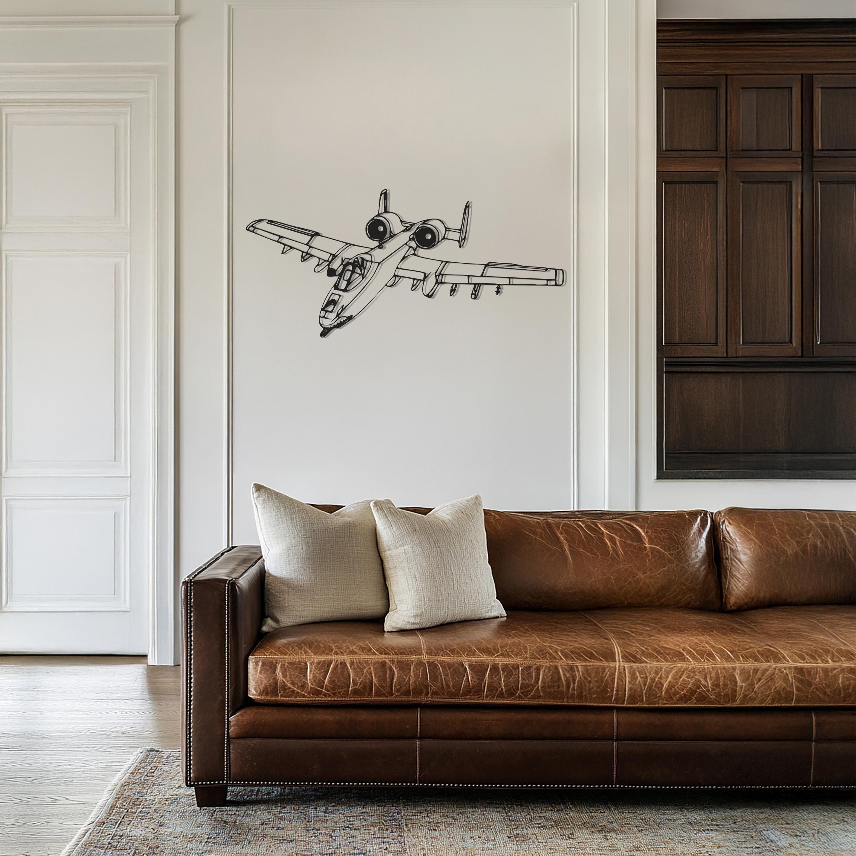 A-10 Warthog Metal Wall Art, Military Jet Fighter Metal Wall Decor, Modern Aircraft Home Decoration, Pilot Gift, Unique Aviation Accent - image 4