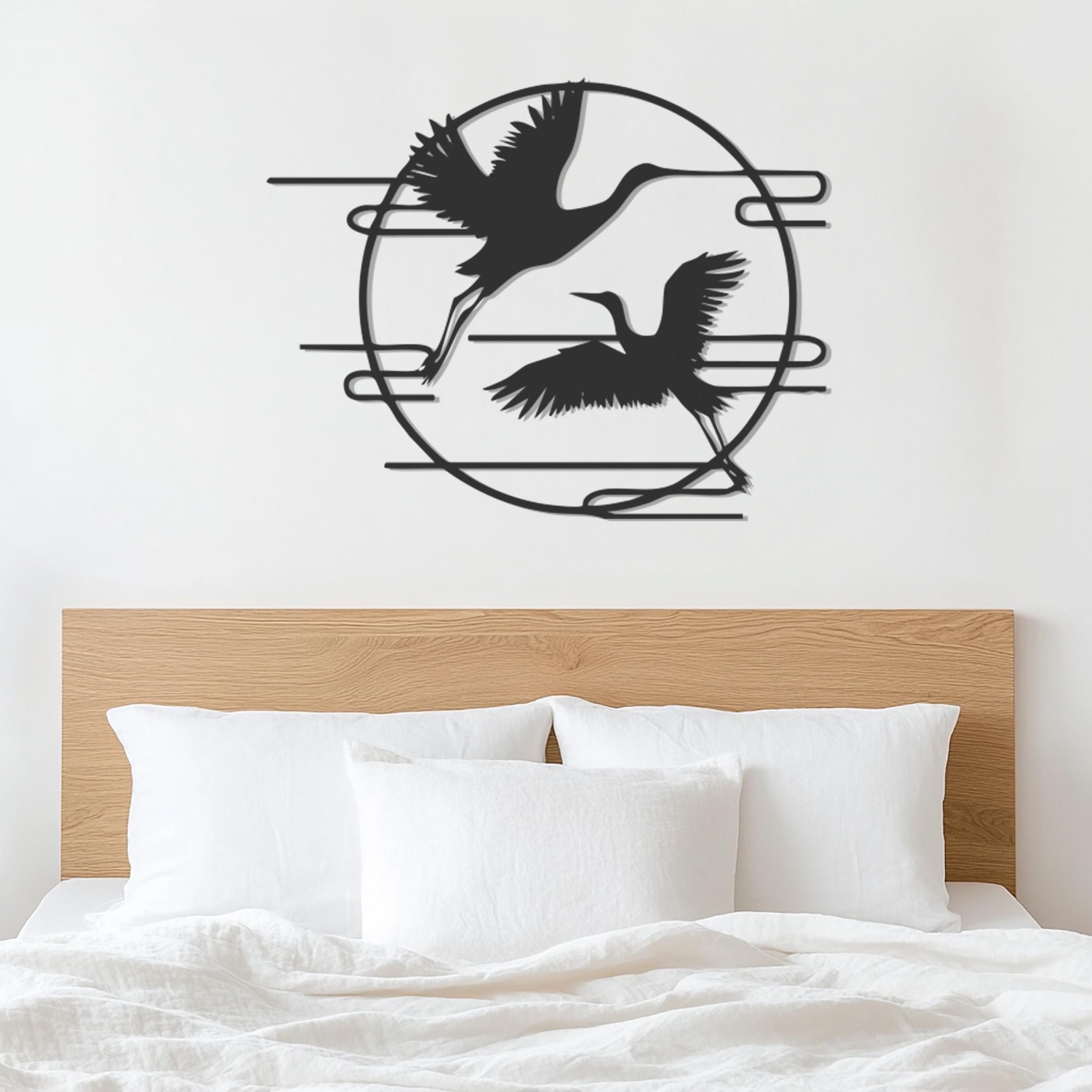 Crane Wall Art, Flying Bird Metal Decor, Modern Nature Wall Hanging, Elegant Crane Silhouette, Bird Metal Sign, Gift For Bird Lovers - image 5