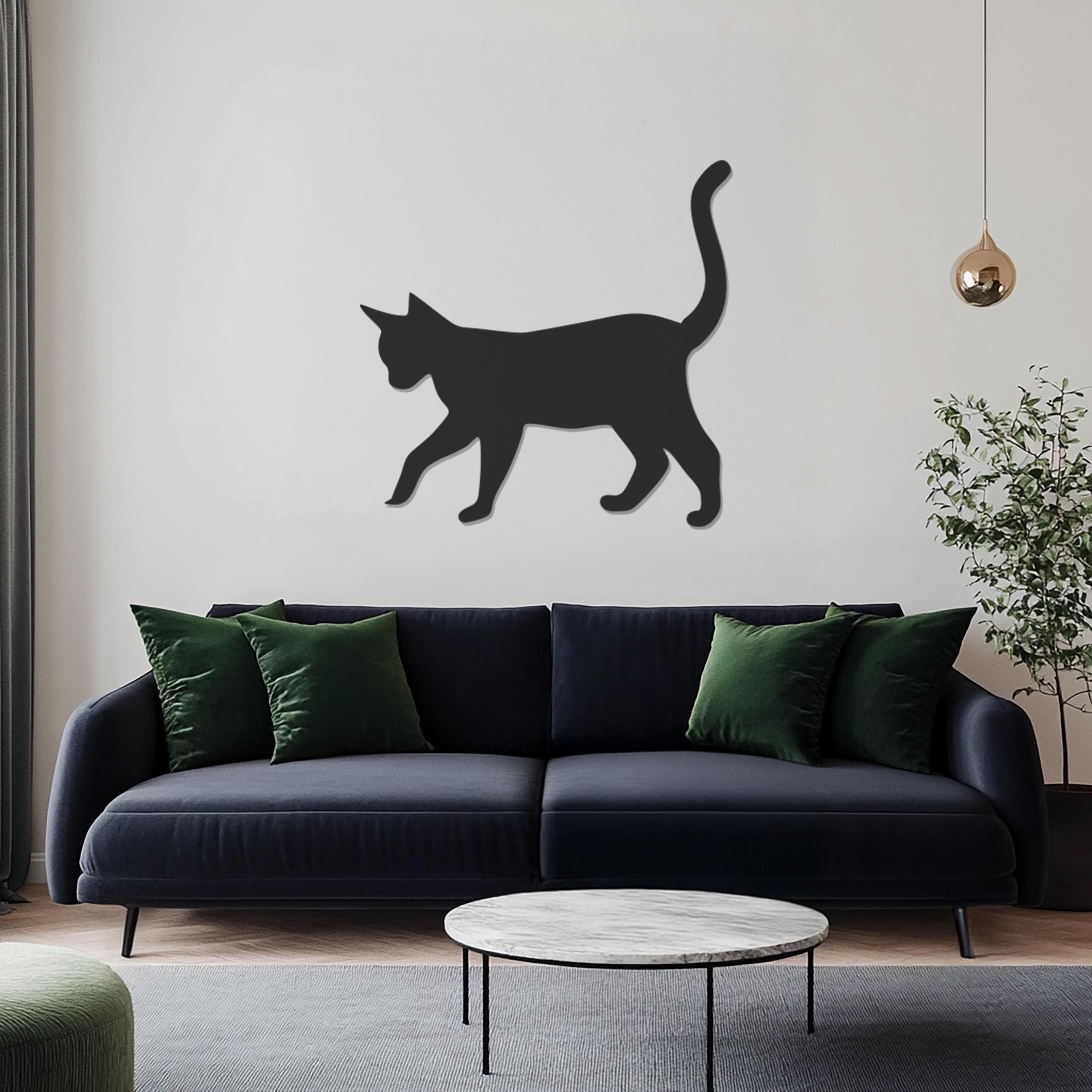 Metal Cat Wall Art, Minimalist Cat Decor, Cat Silhouette Art, Animal Wall Decor, Pet Wall Hanging, Feline Home Decor, Wall Art,Gift for Home - image 3