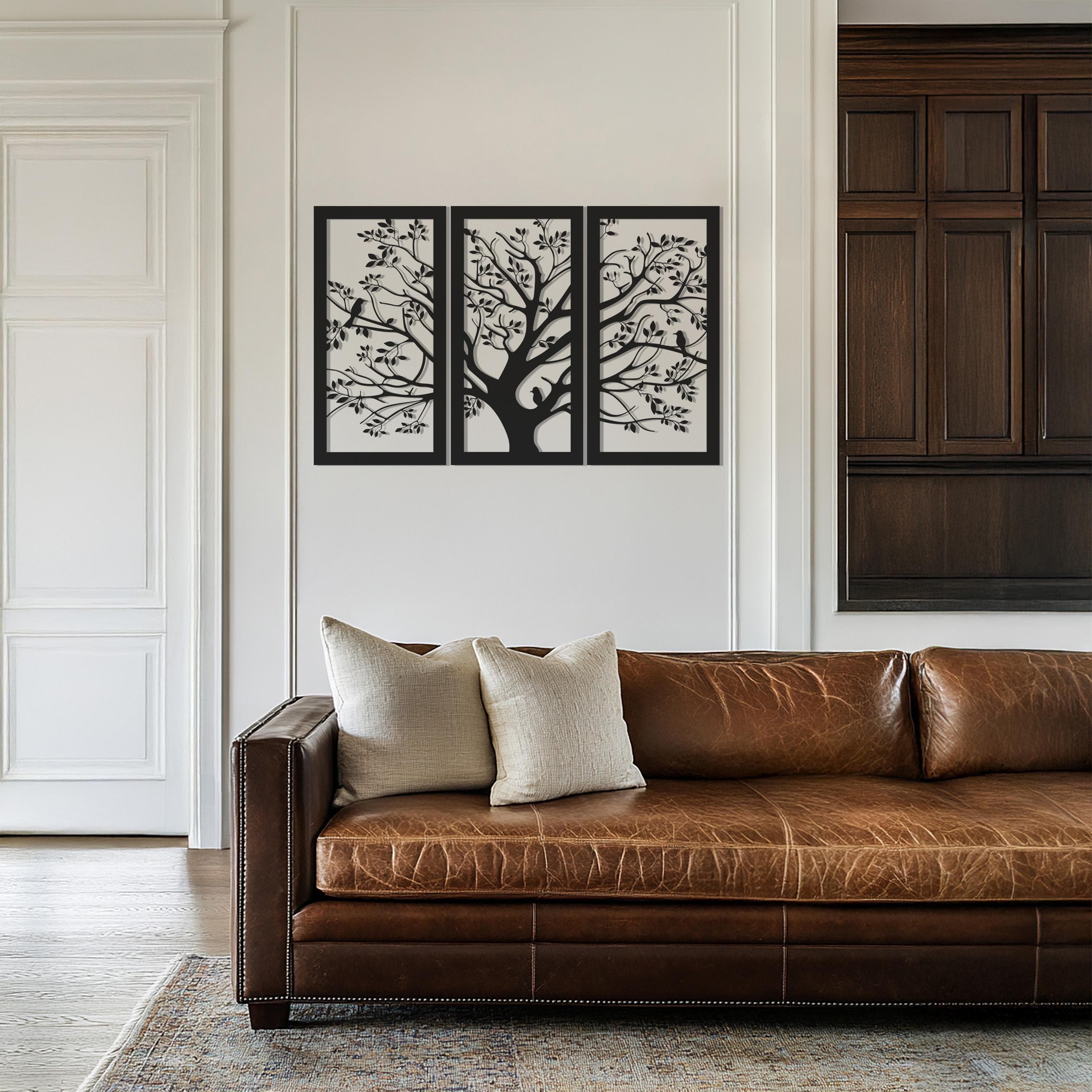 Set of 3 Metal Tree Wall Art, Nature-Inspired Botanical Decor, Minimalist Forest Wall Hanging, Modern Floral Home Decor, Metal Wall Art - image 5