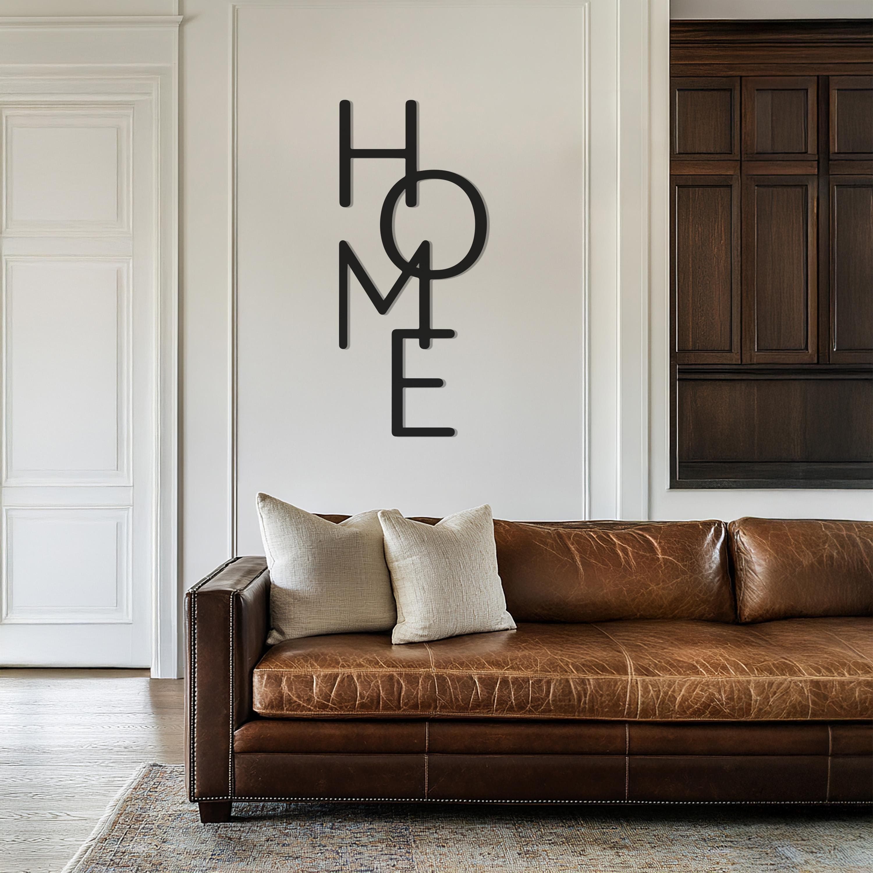 Home Metal Wall Art Vertical Sign, Minimalist Home Decor, Modern Housewarming Decor, Metal Wall Art Decor, Wall Hangings, Gift for New Home - image 4