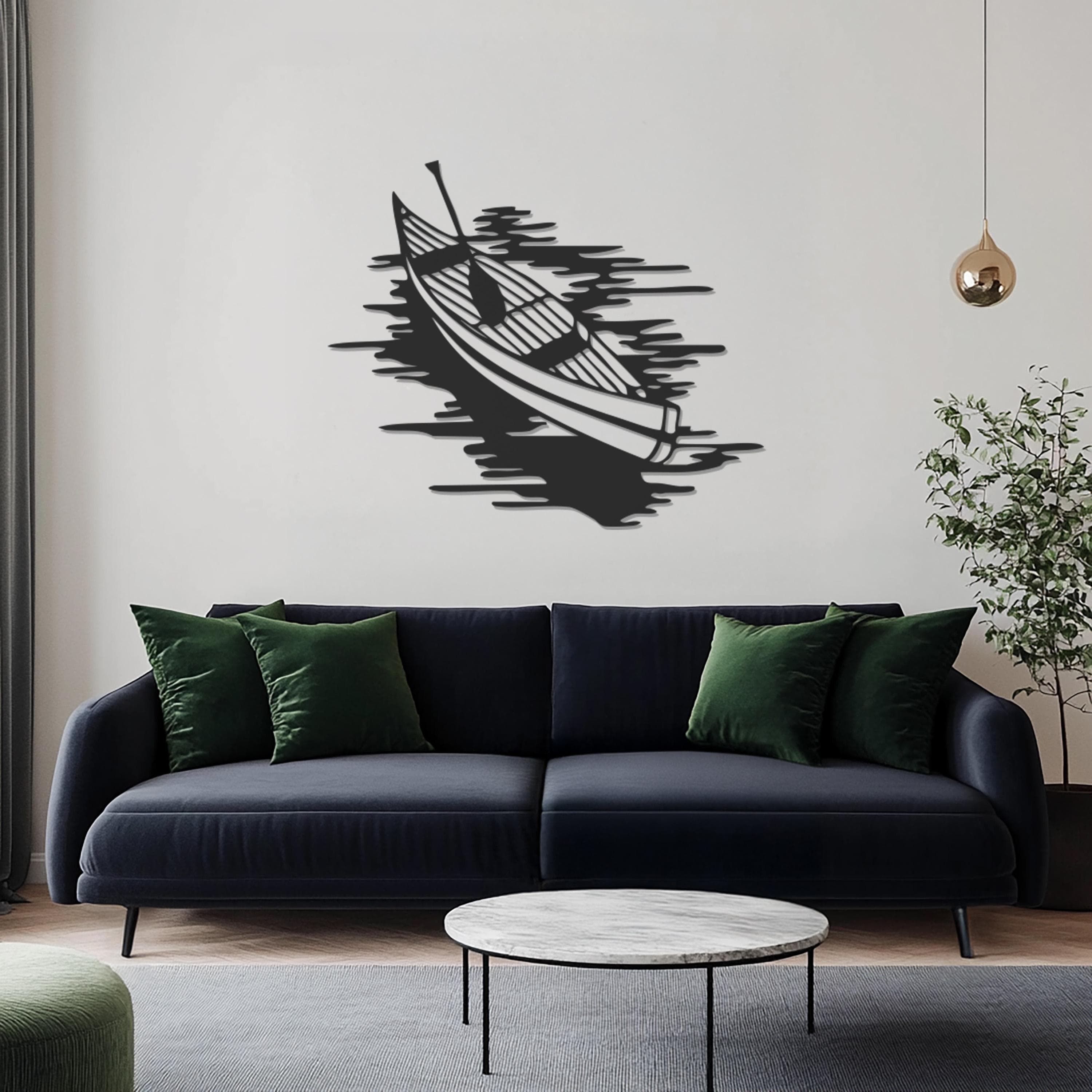 Metal Boat Wall Art, Nautical Home Decor, Ocean Lover Wall Hanging, Coastal Metal Wall Decor, Sailboat Metal Art, Seaside House Decoration - image 3