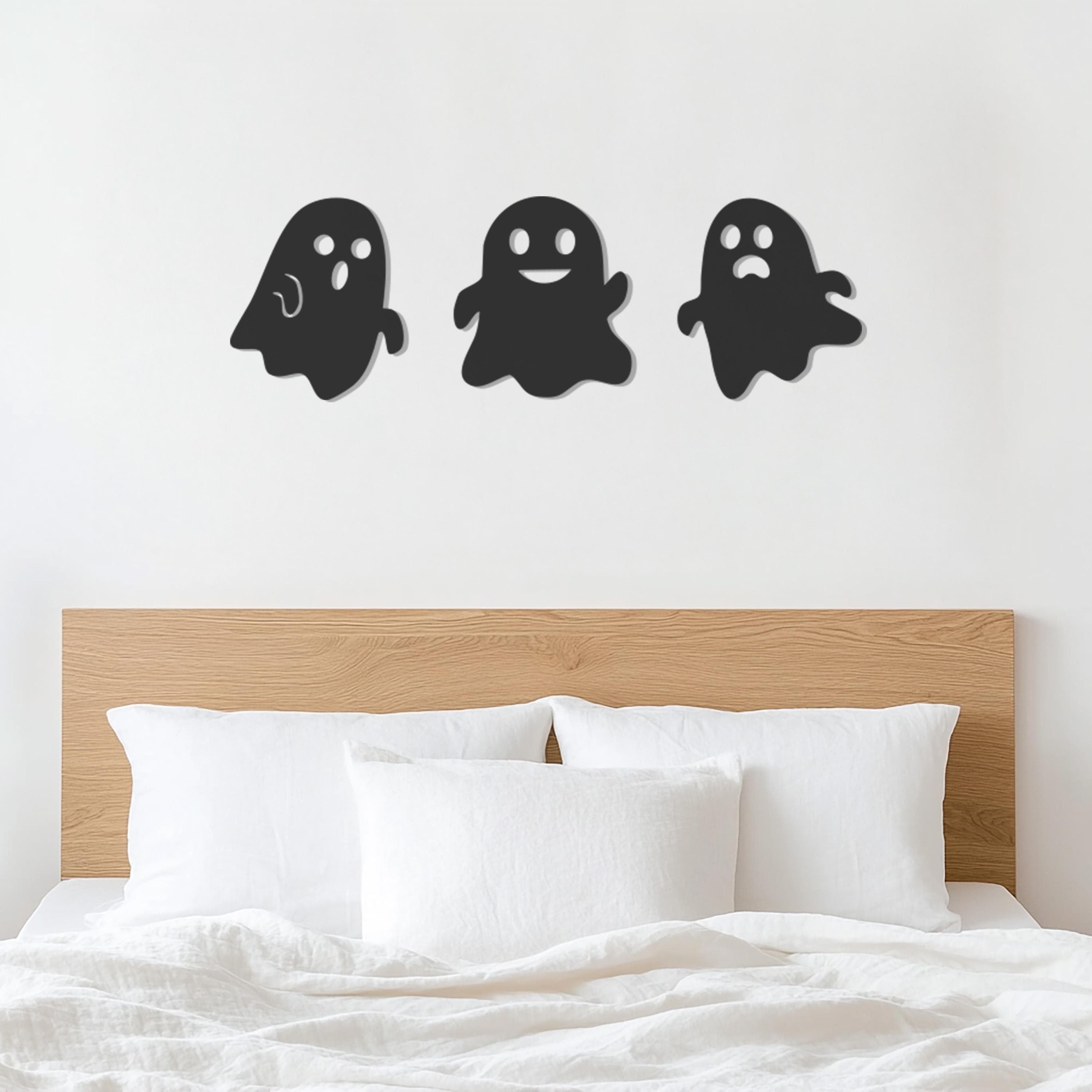 3 Piece Ghost Metal Wall Art Set, Halloween Decor, Spooky Home Accent, Cute Ghost Wall Hanging, Set of 3 Ghosts, Fun Halloween Wall Art - image 5