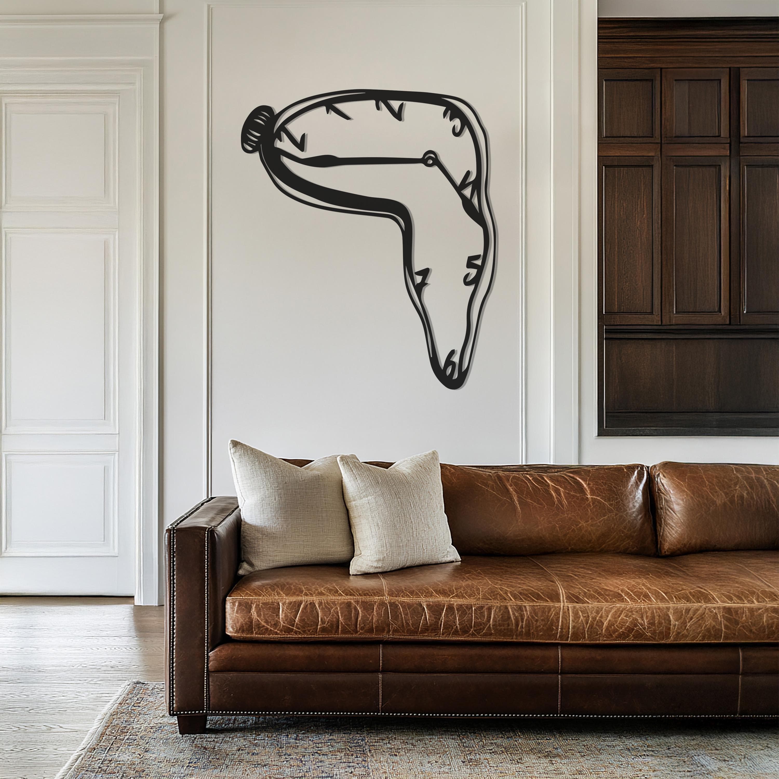 Melting Clock Metal Wall Art, Surreal Wall Decor for Modern Homes, Minimalist Metal Wall Hanging, Artistic Home Decor, Unique Gift Idea - image 4
