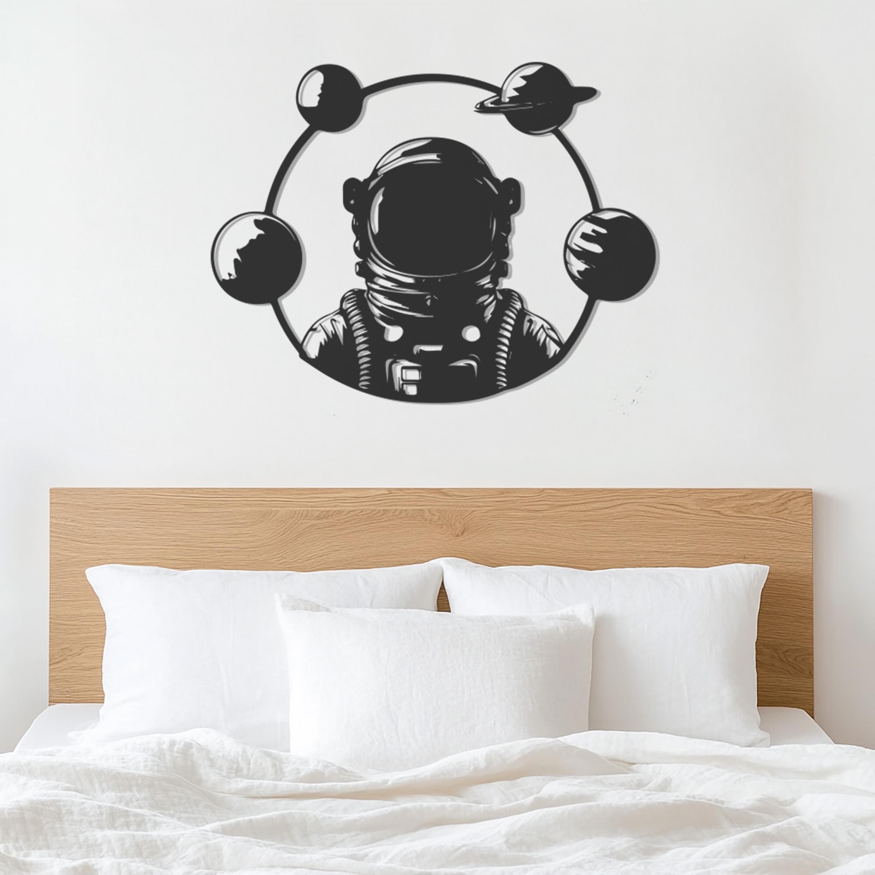 Astronaut Metal Wall Art, Cosmic Wall Decor, Metal Wall Sculpture, Astronaut Wall Hanging, Astronaut Metal Wall Sign, Housewarming Gift - image 5