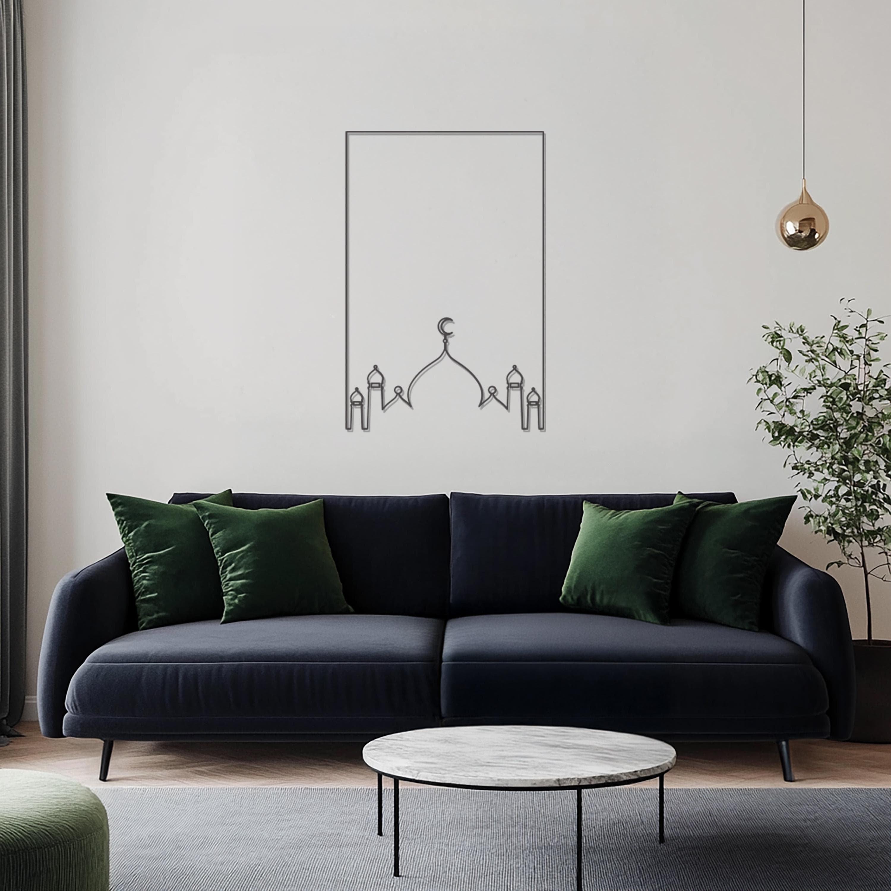 Islamic Metal Wall Art, Mosque Inspired Wall Hanging, Modern Islamic Home Decor, Muslim Wall Art Gift, Minimalist Metal Art, Spiritual Decor - image 3