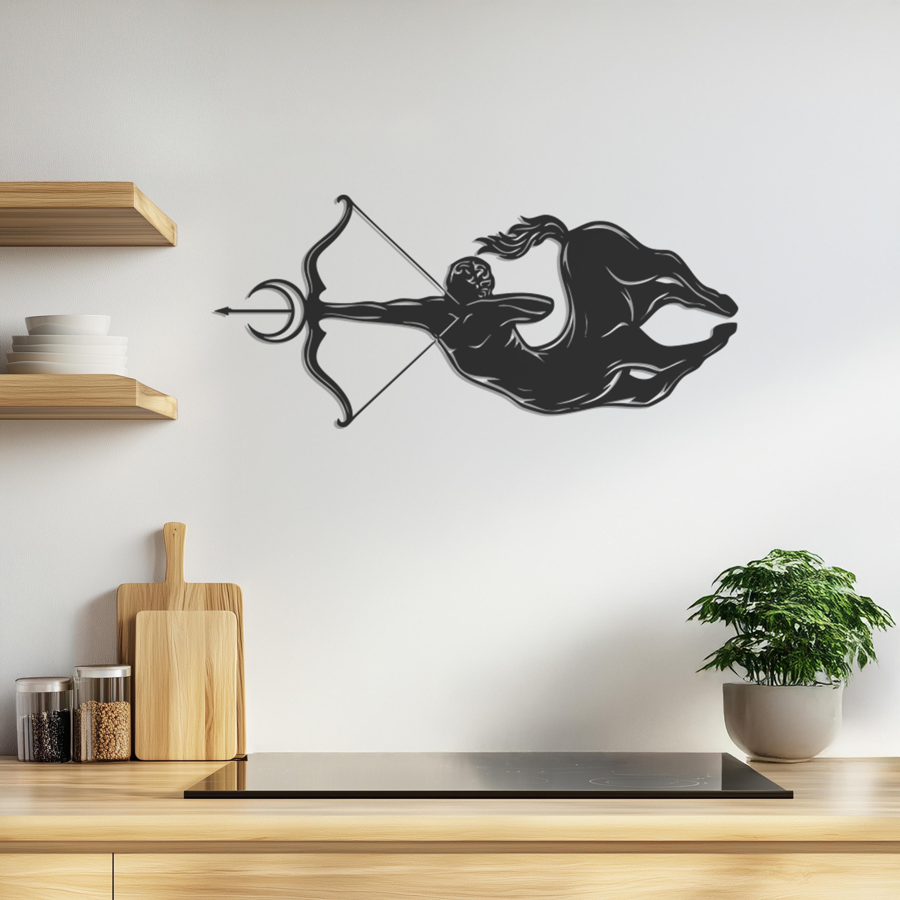 Sagittarius Metal Wall Art, Centaur Archer Wall Decor, Zodiac Astrology Wall Art, Mythology Inspired Metal Art, Gift for Astrology Lovers - image 5