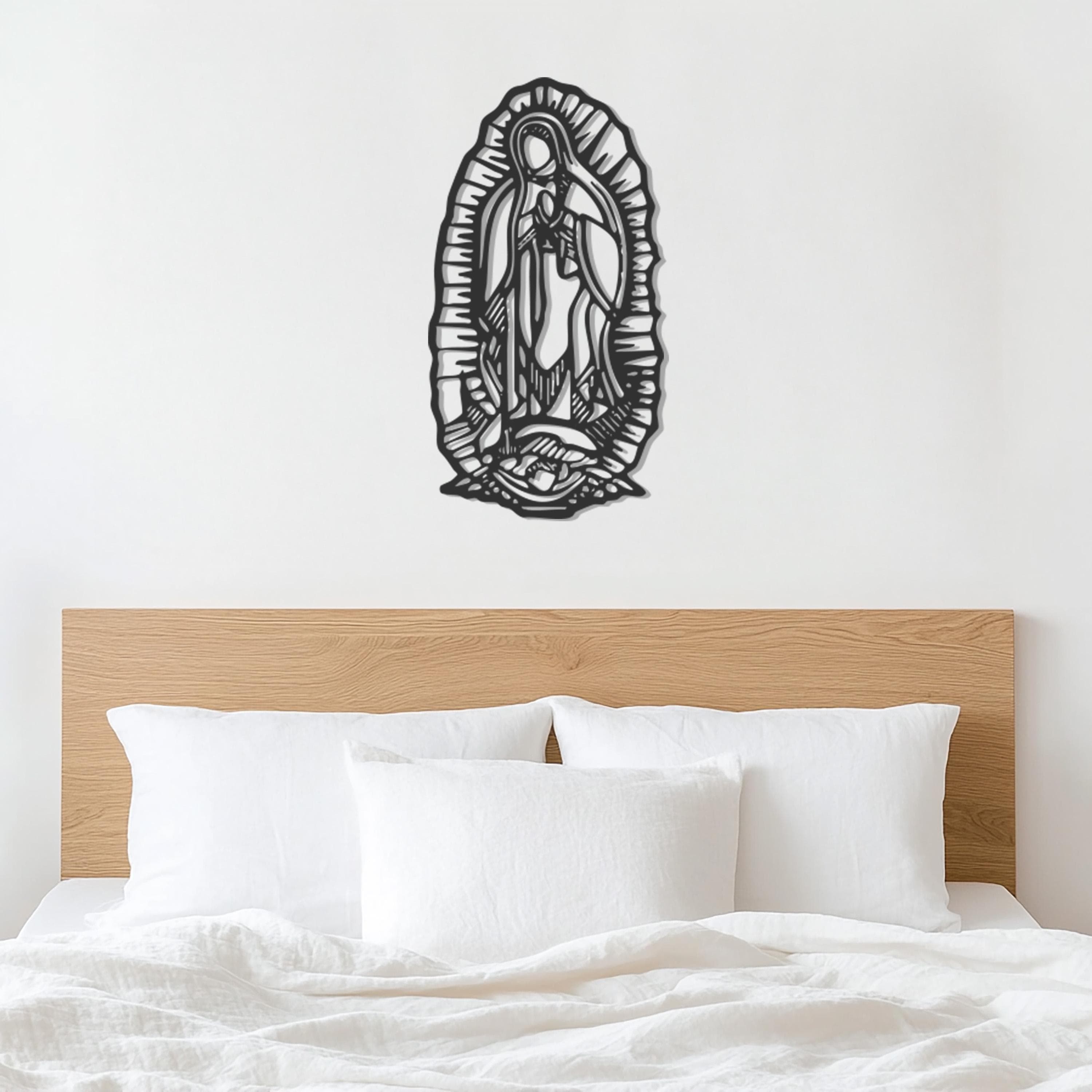 Virgin Mary Metal Wall Art, Religious Metal Wall Decor For Home Or Prayer Room, Catholic Faith Gift, Our Lady Laser Cut Wall Hanging - image 5