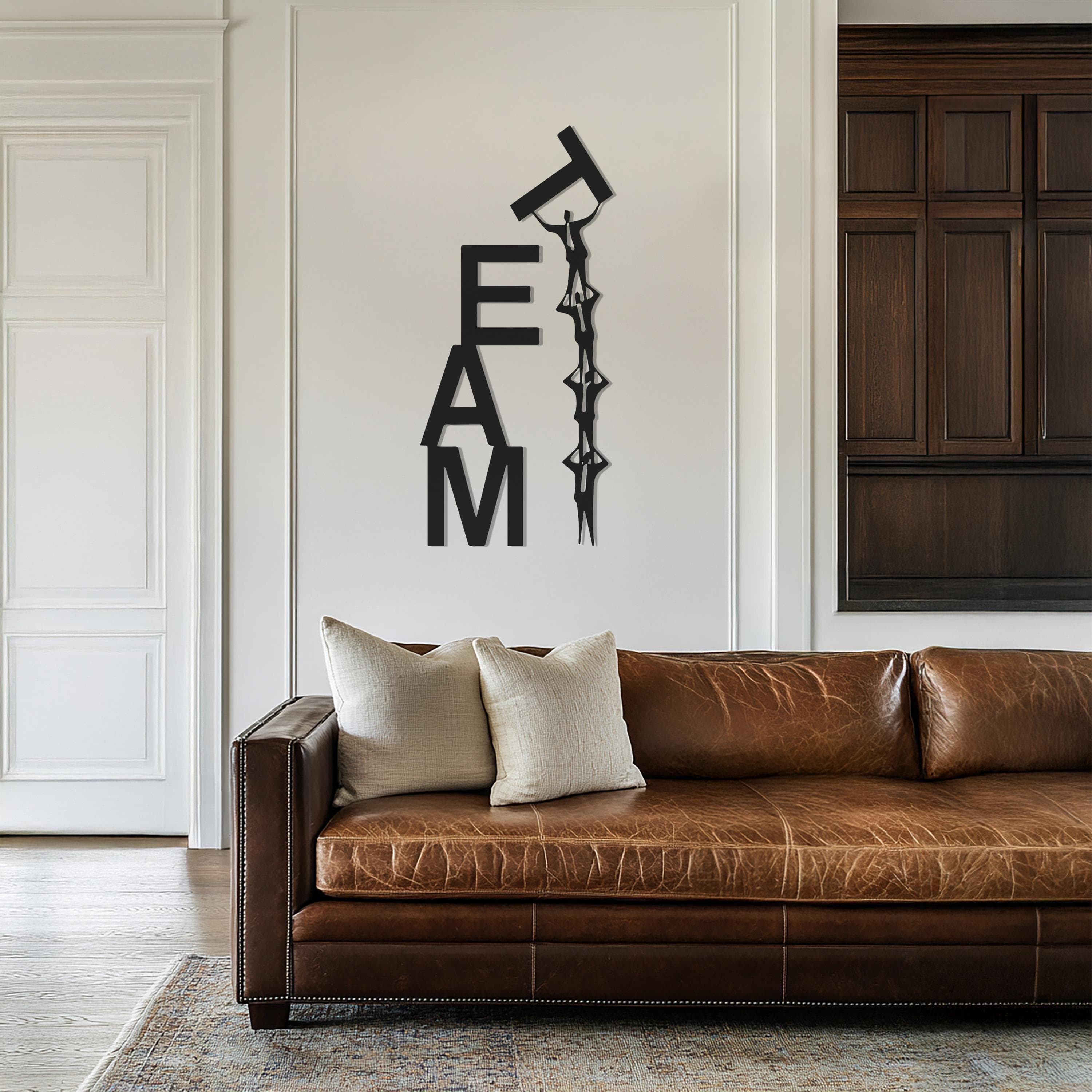 Team Metal Wall Art, Climbing Team Decor, Modern Office Sign, Motivation Wall Piece, Metal Teamwork Sign, Metal Wall Decor, Gift for Home - image 4