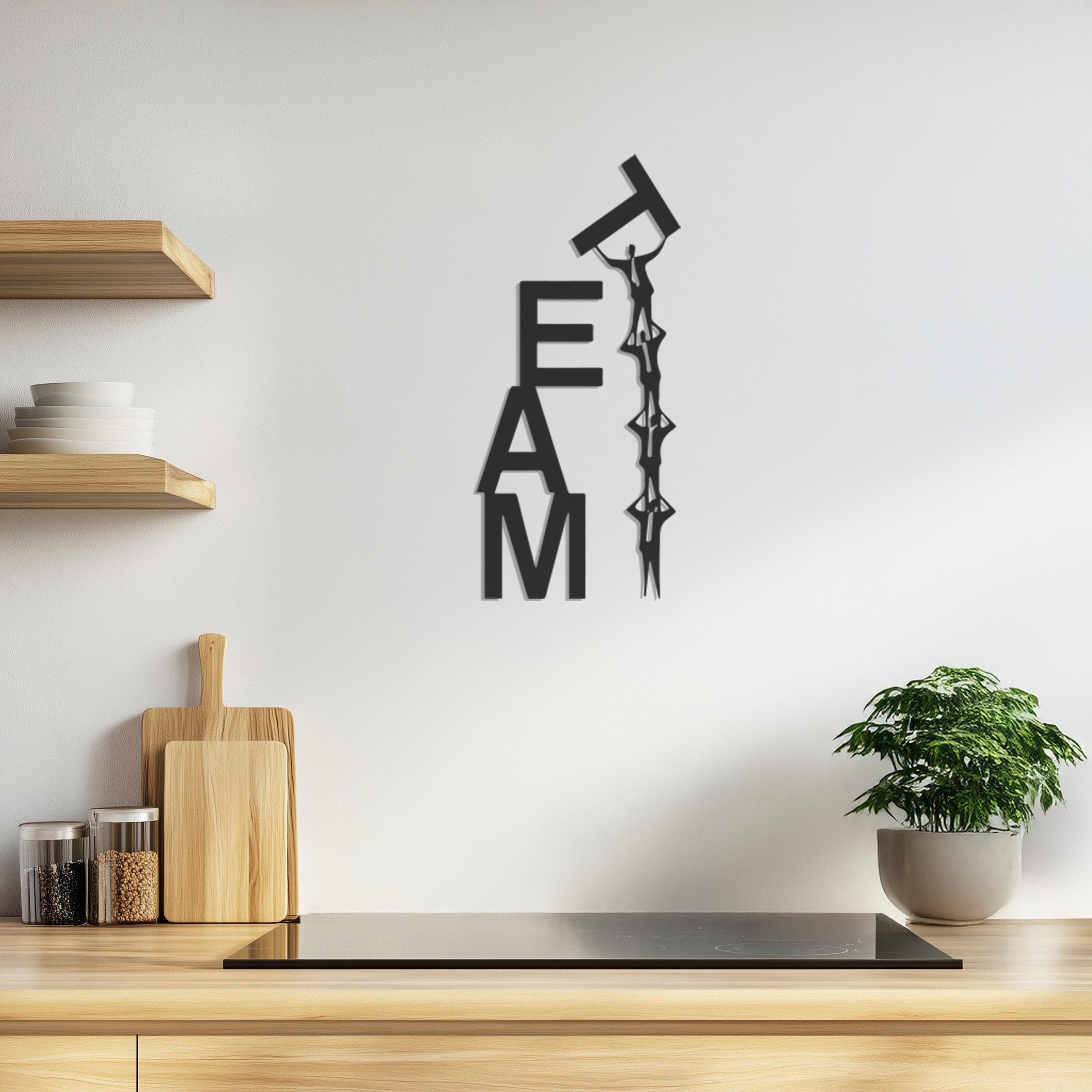 Team Metal Wall Art, Climbing Team Decor, Modern Office Sign, Motivation Wall Piece, Metal Teamwork Sign, Metal Wall Decor, Gift for Home - image 3