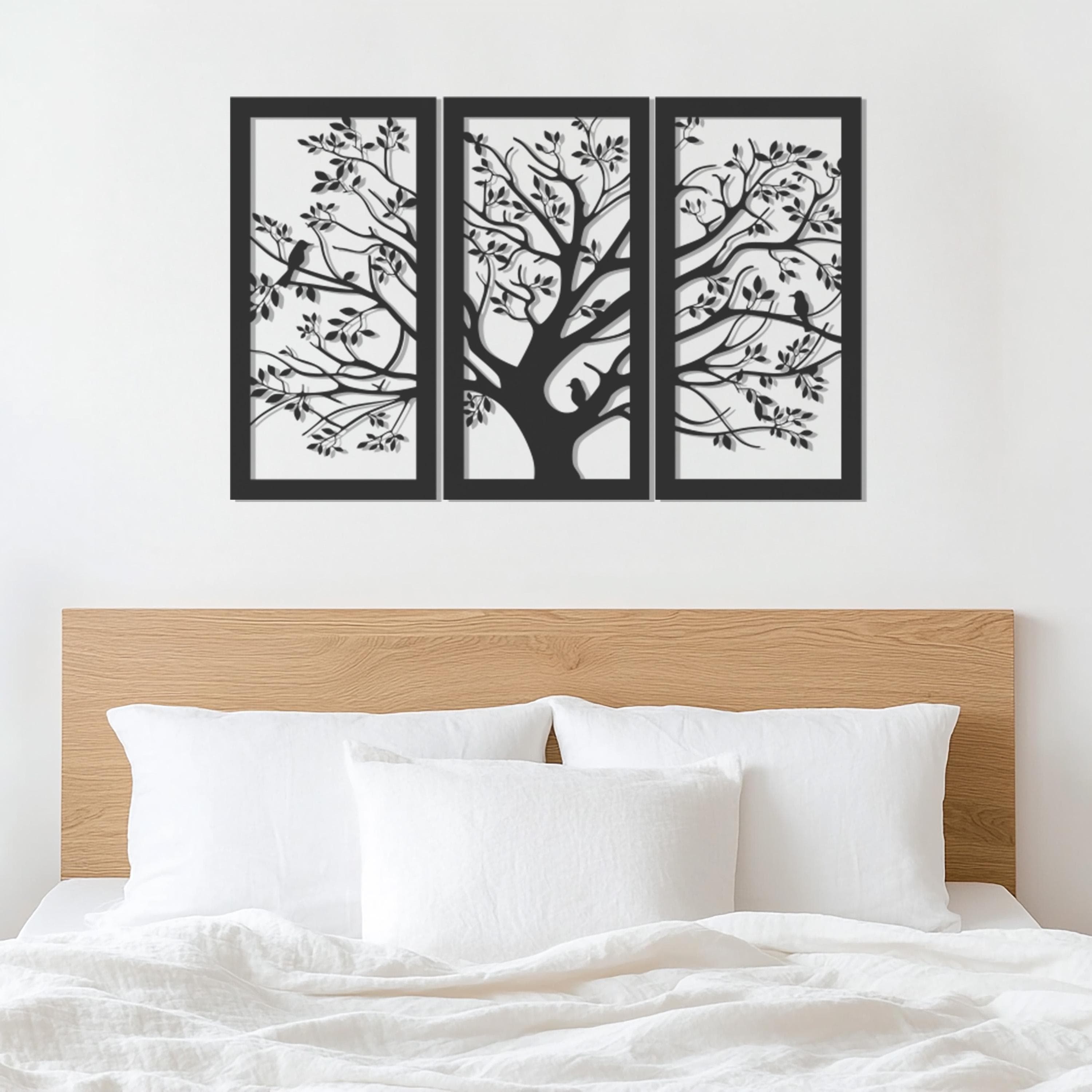 Set of 3 Metal Tree Wall Art, Nature-Inspired Botanical Decor, Minimalist Forest Wall Hanging, Modern Floral Home Decor, Metal Wall Art - image 4
