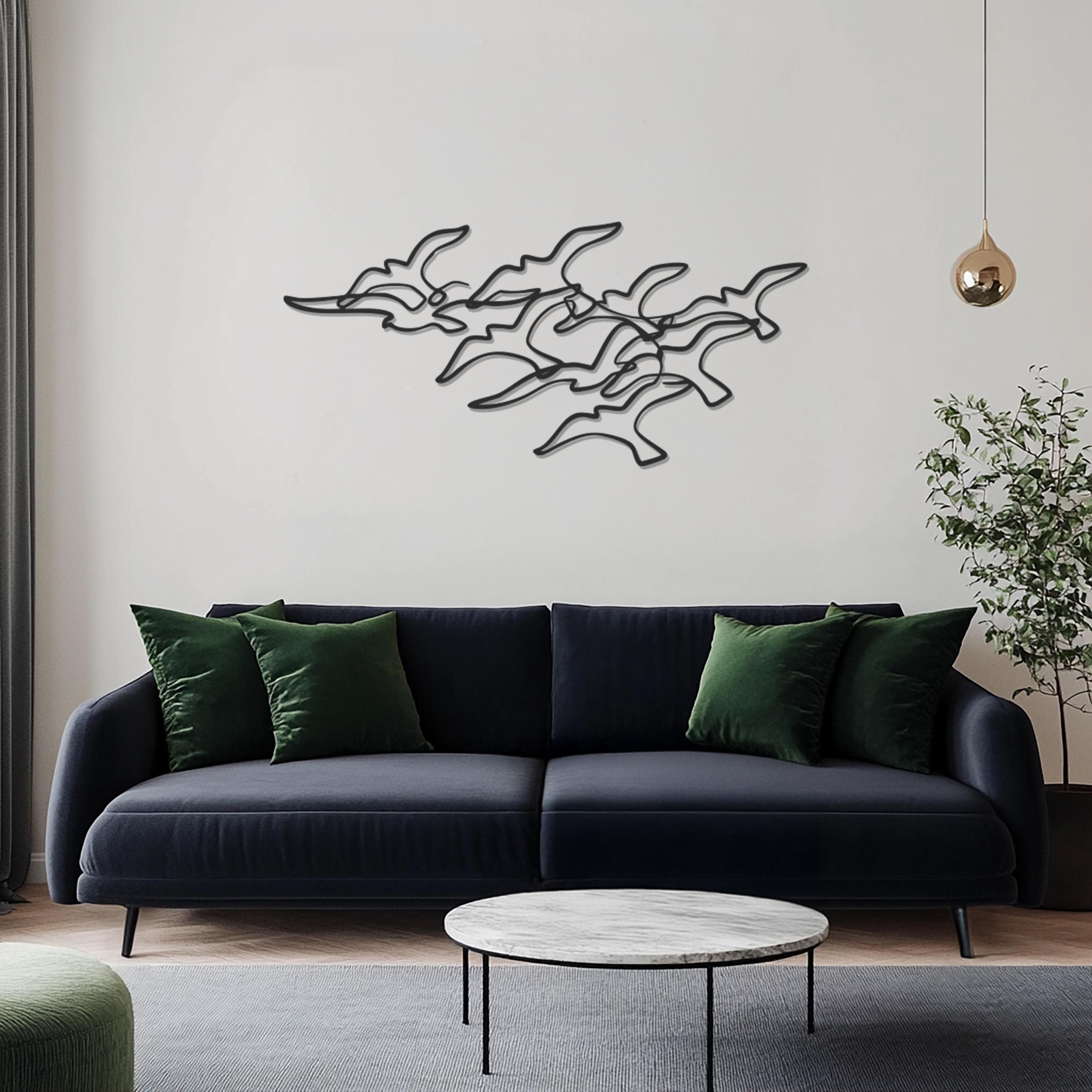 Seagull Metal Wall Art, Flock of Birds Wall Decor, Coastal Minimalist Design, Modern Metal Bird Art, Nautical Home Accent, Ocean Lover Gift - image 3