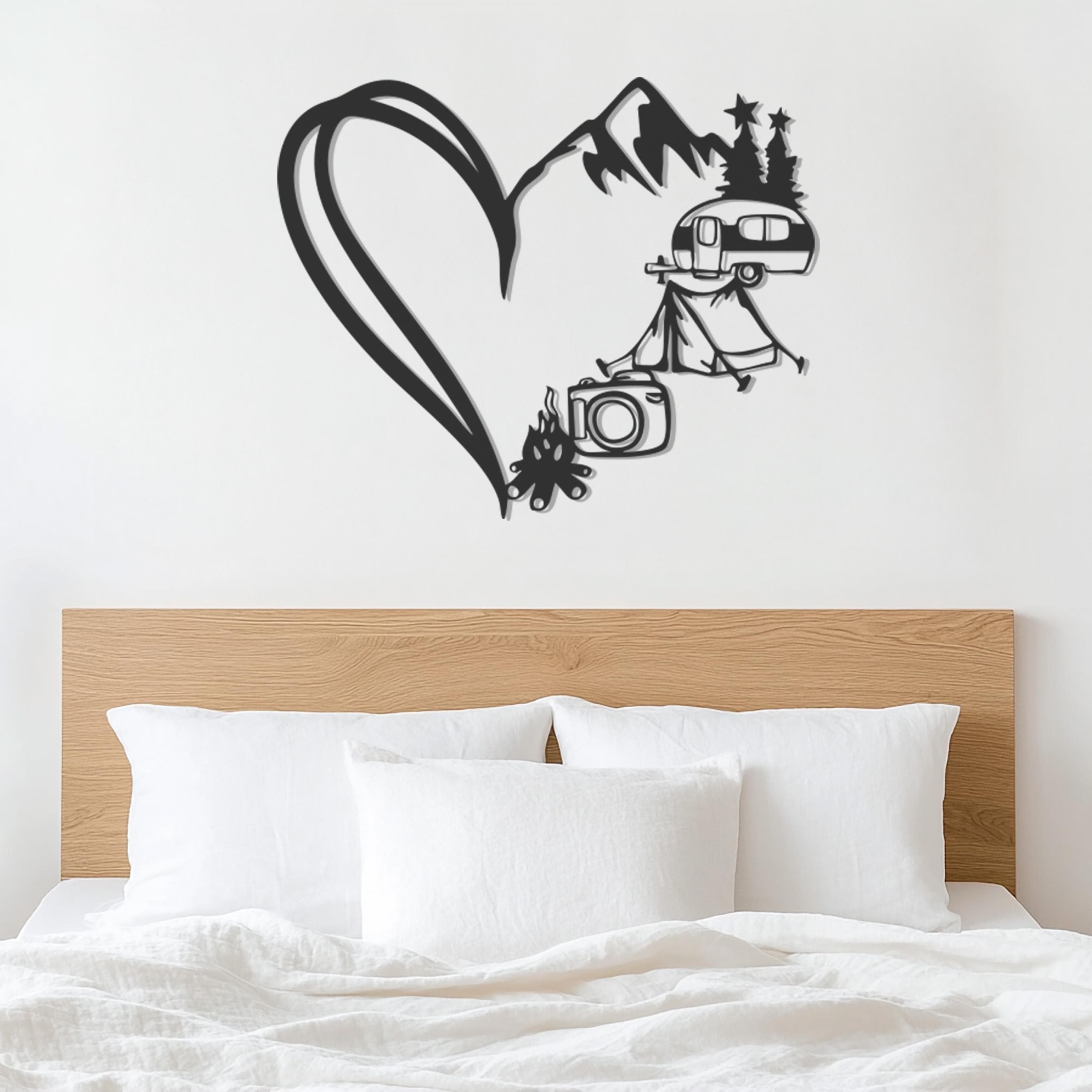 Camping Metal Wall Art, Minimalist Home Wall Decor, Outdoor Nature Wall Hanging, Adventure-Lover Gift, Metal Art for Camping Enthusiasts - image 5