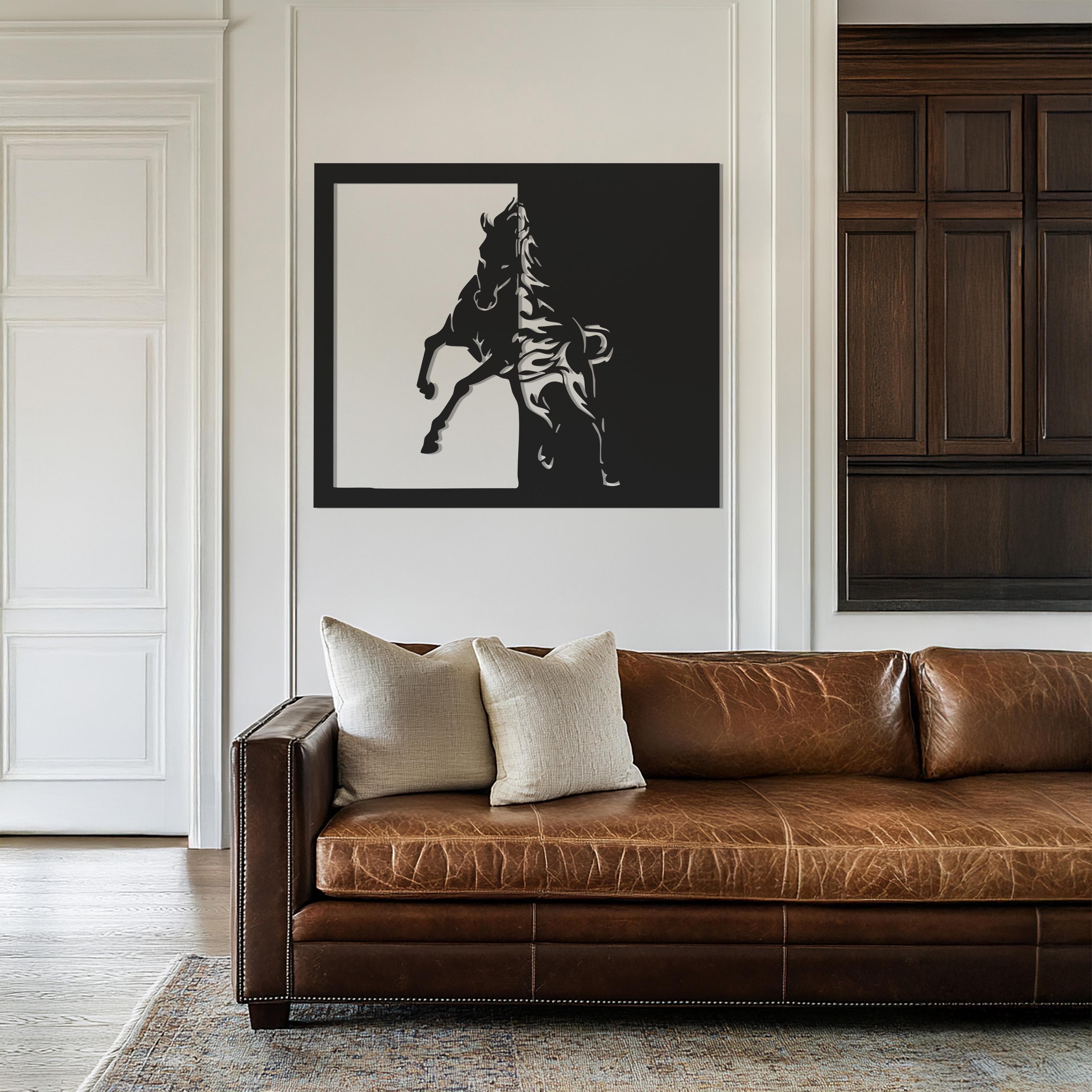 Running Horse Metal Wall Art, Abstract Horse Wall Decor, Animal Wall Decor, Modern Wall Decor, Metal Wall Art Decor,  Gift For Home - image 3