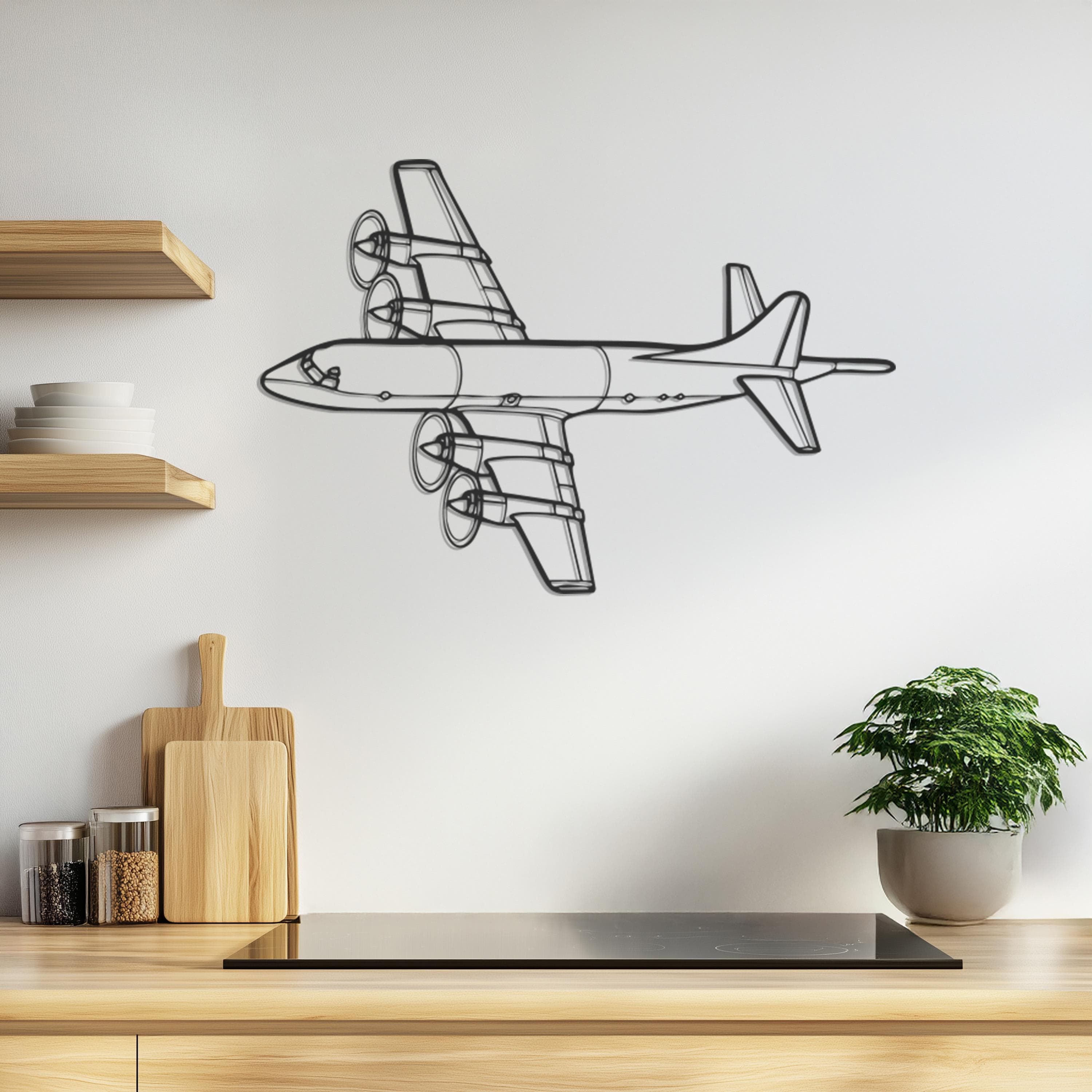 Orion Metal Wall Art Decor, Aviation Decor, Military Aircraft Wall Hanging, Modern Plane Silhouette, Pilot & Airplane Enthusiast Gift - image 3