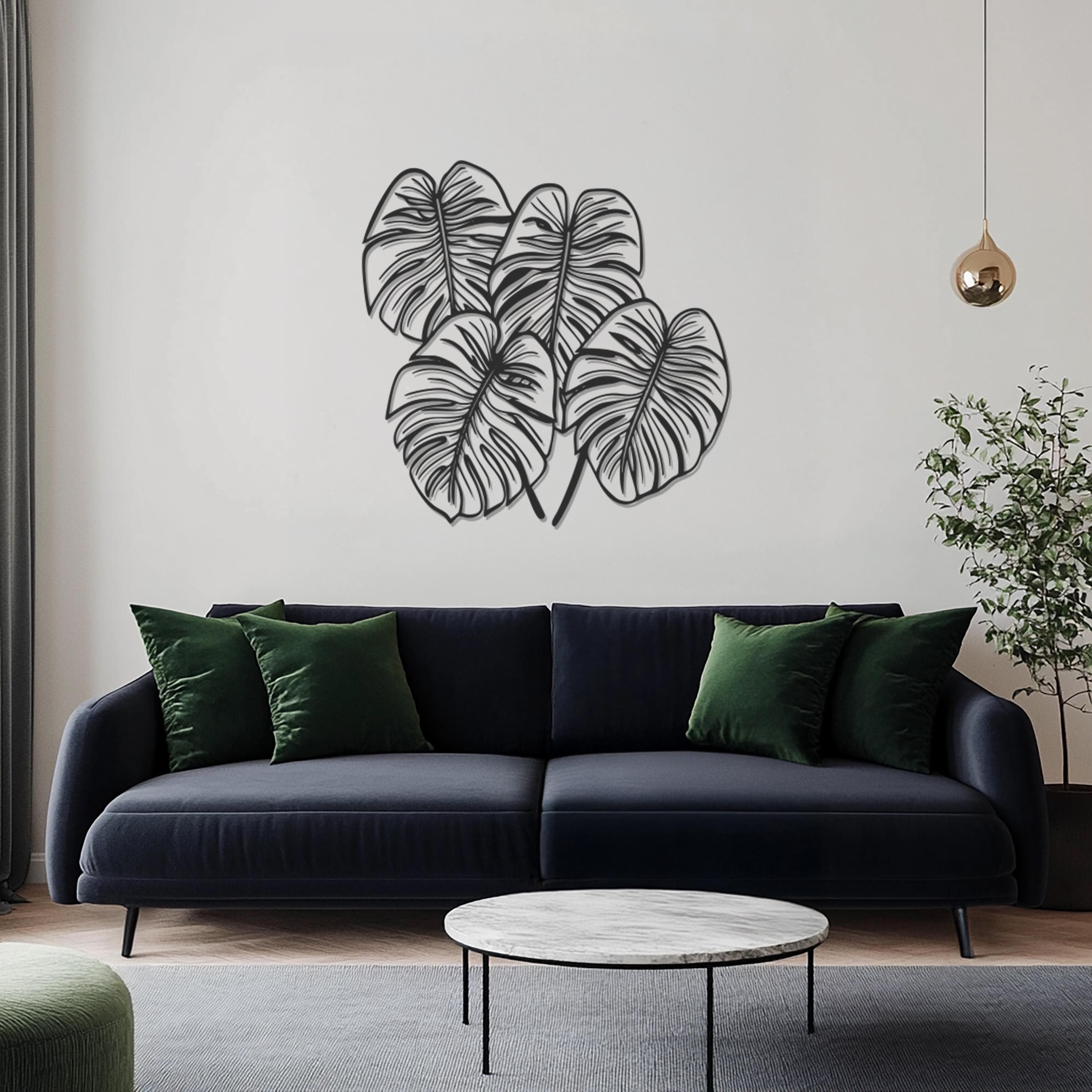 Leaf Metal Wall Art, Tropical Plant Silhouette Decor, Botanical Wall Decor, Minimalist Wall Decor, Wall Art, Metal Plant Sign, Gift For Her - image 3