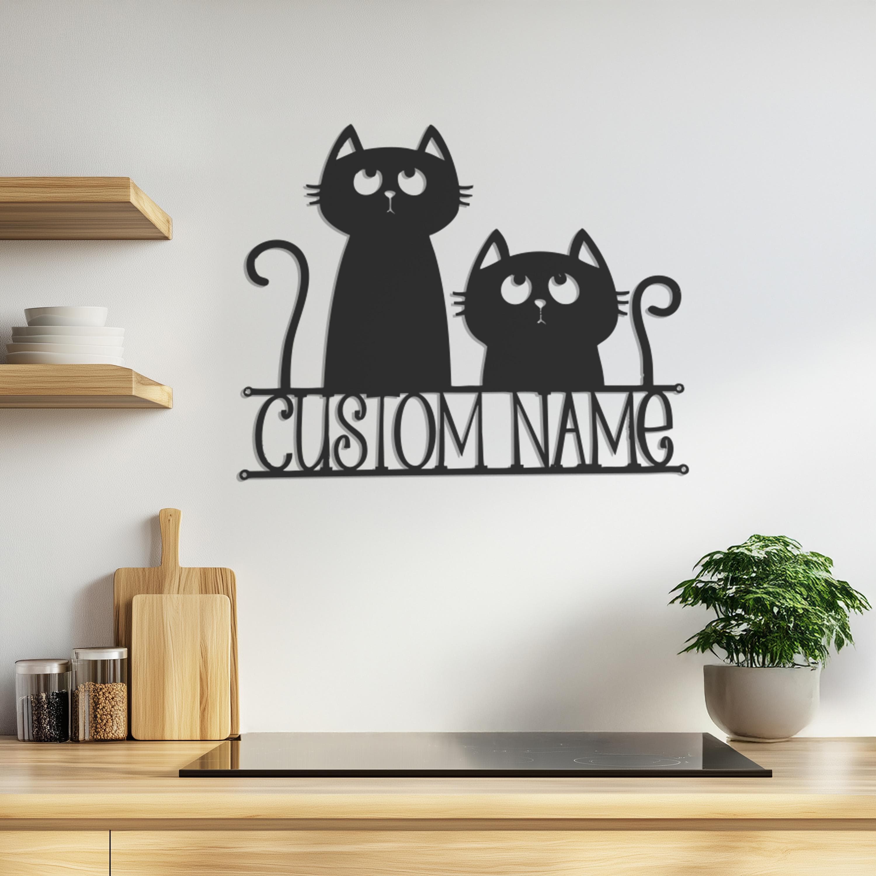 Custom Cat Wall Sign, Metal Cat Decor, Personalized Cat Name Sign, Cute Pet Wall Art, Animal Wall Art, Wall Hangings,Cat Lover Gift For Home - image 5