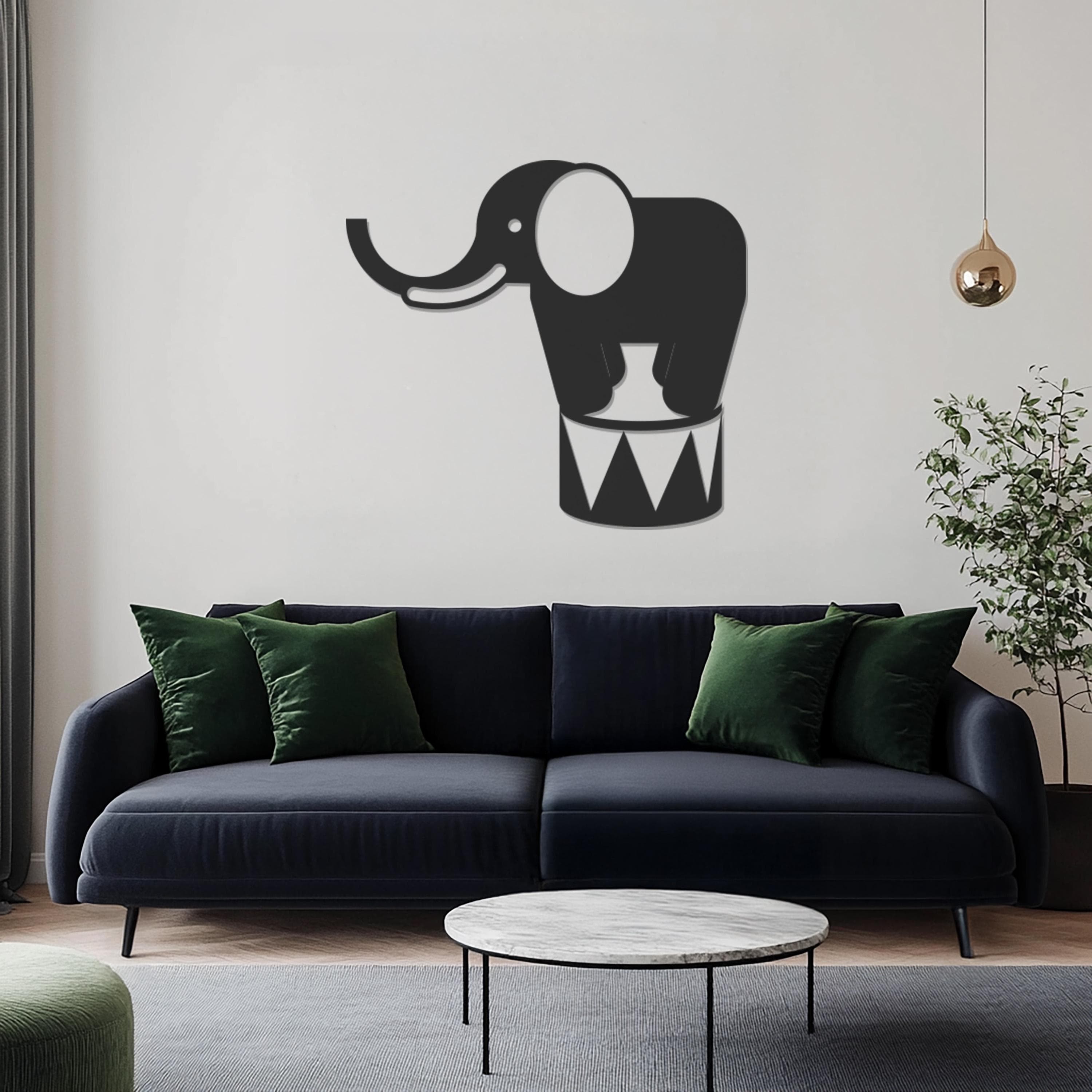 Elephant Metal Wall Art, Circus Animal Decor, Cute Animal Wall Hanging, Nursery Wall Decor, Playful Metal Sign, Wall Hangings, Gift For Kids - image 3