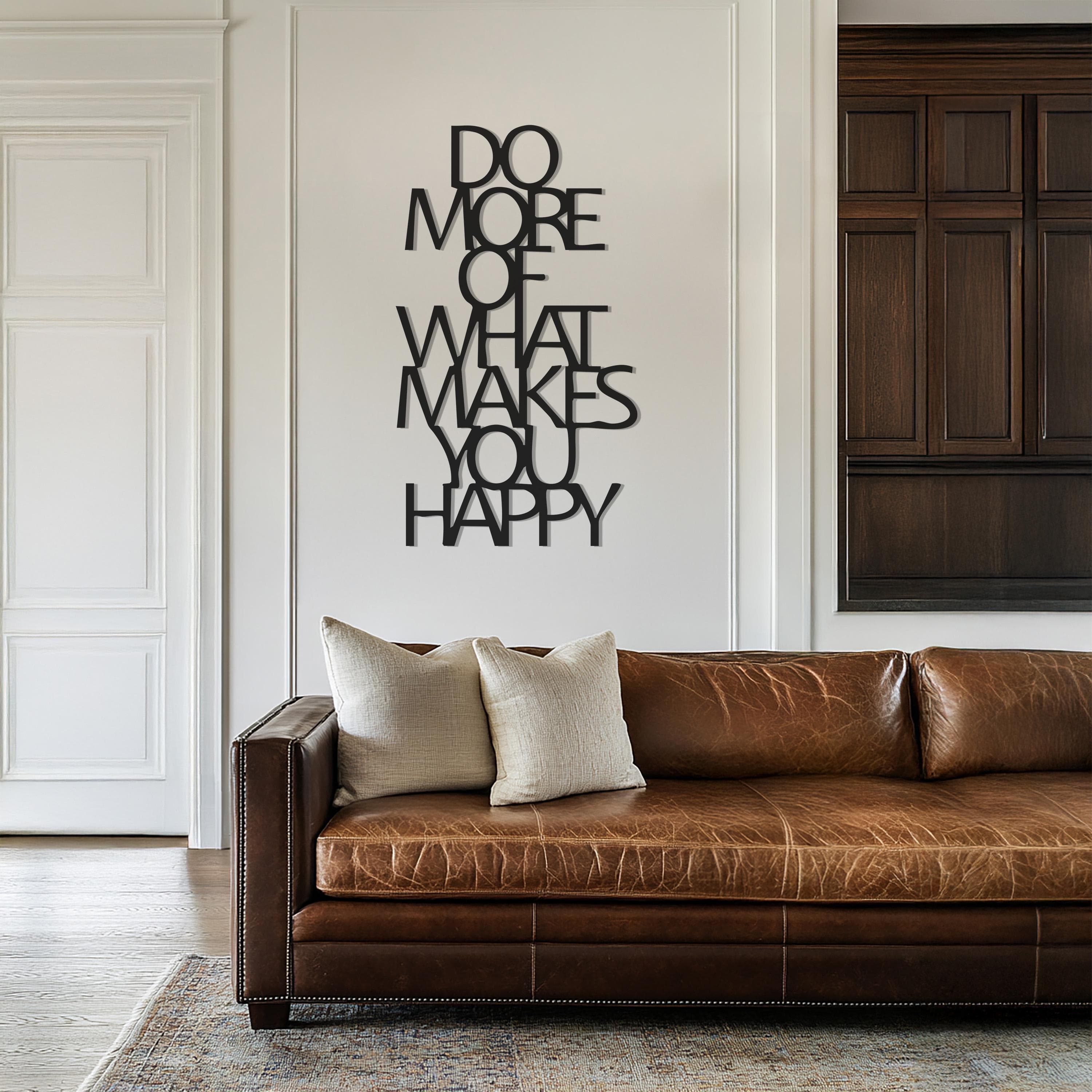 Motivational Metal Wall Art, Inspirational Quote Sign, Large Typography Decor, Modern Home & Office Wall Art, Positive Words Wall Sign