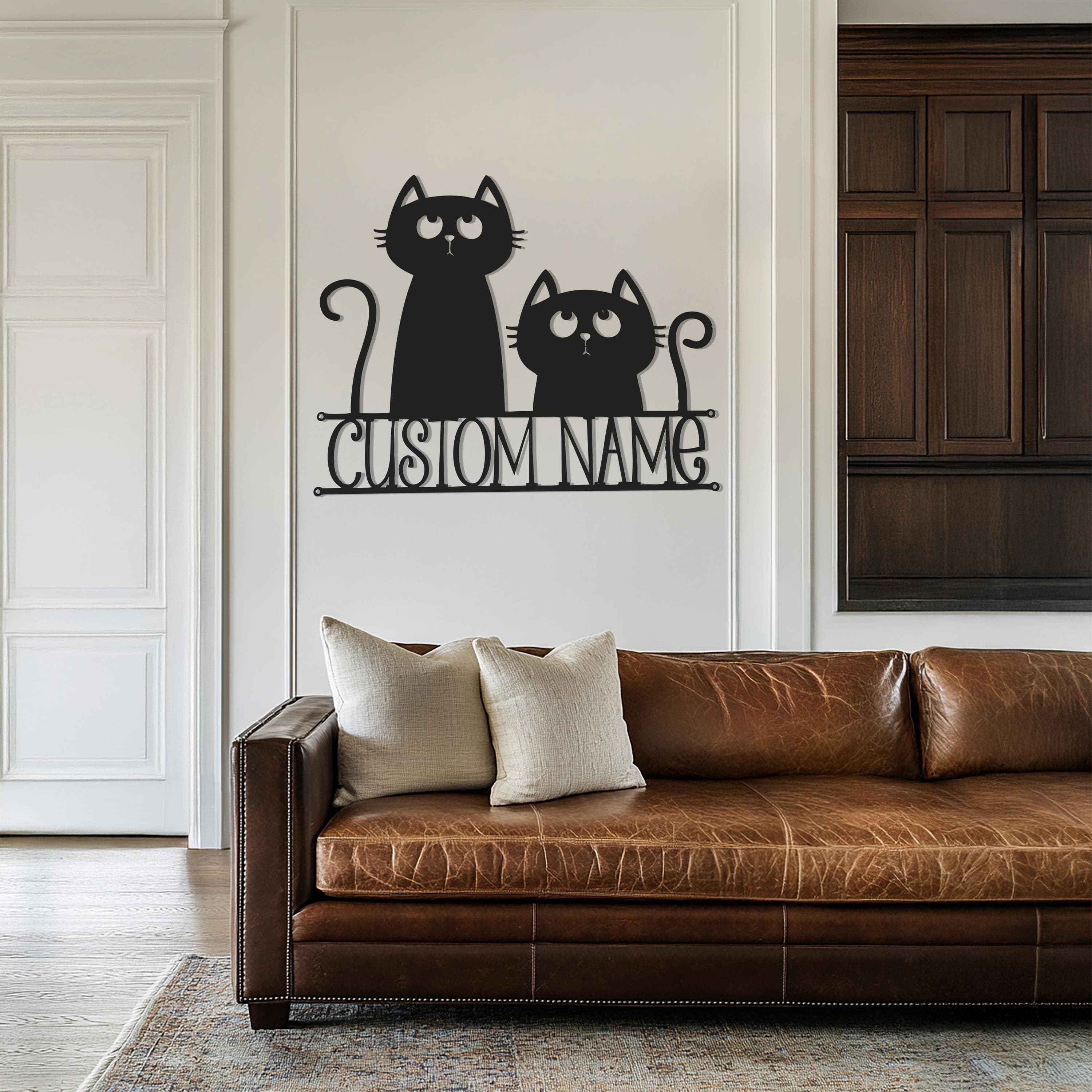 Custom Cat Wall Sign, Metal Cat Decor, Personalized Cat Name Sign, Cute Pet Wall Art, Animal Wall Art, Wall Hangings,Cat Lover Gift For Home - image 4
