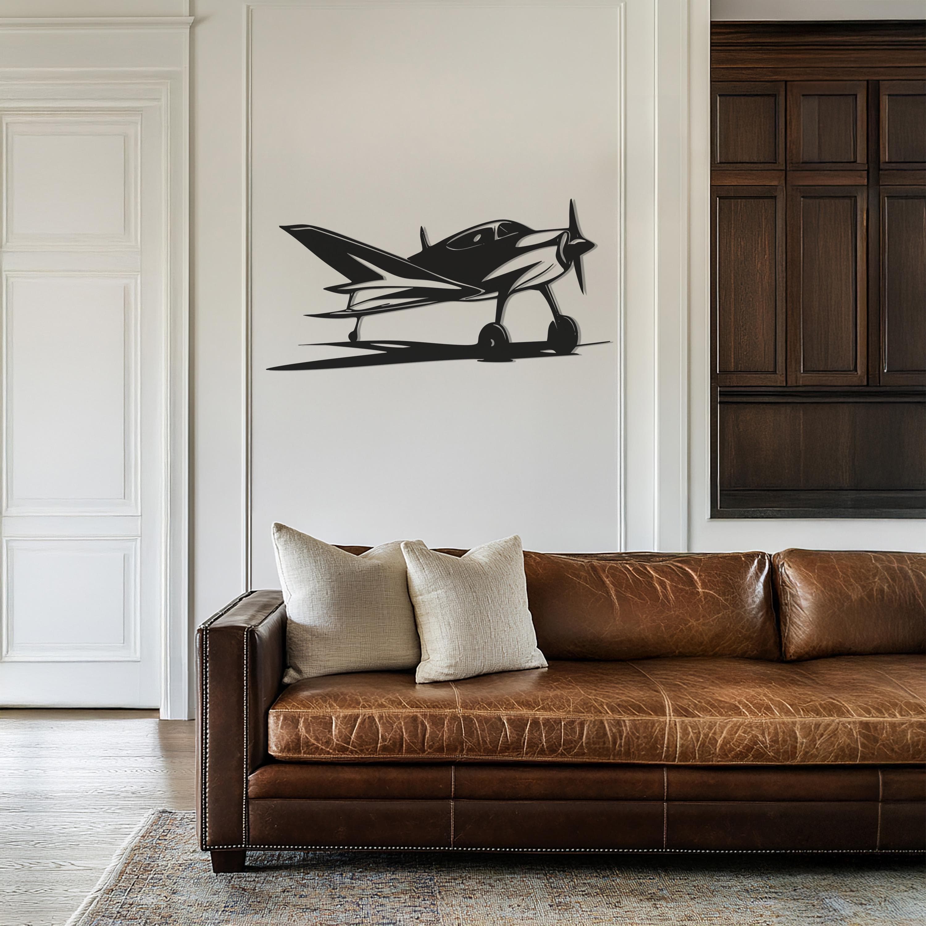 Large Airplane Metal Wall Art, Oversized Aviation-Themed Metal Decor, Modern Aircraft Home Decoration, Pilot Gift, Unique Aviation Accent - image 4