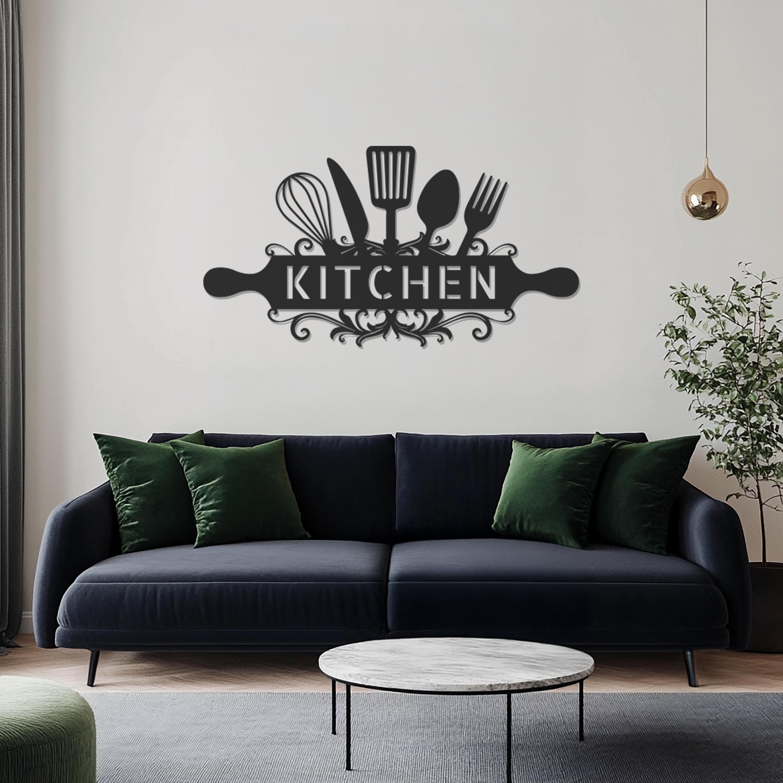 Kitchen Metal Wall Art, Decorative Kitchen Utensil Sign, Modern Metal Wall Hanging, Minimalist Kitchen Decor, Unique Gift Idea, Kitchen Sign - image 5