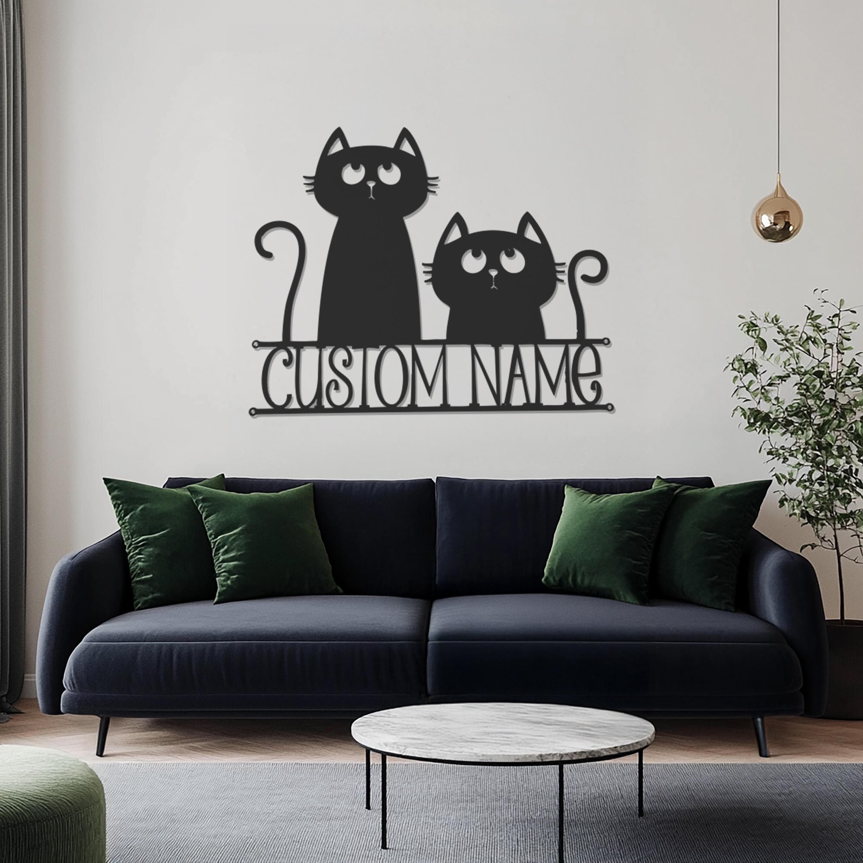 Custom Cat Wall Sign, Metal Cat Decor, Personalized Cat Name Sign, Cute Pet Wall Art, Animal Wall Art, Wall Hangings,Cat Lover Gift For Home - image 3