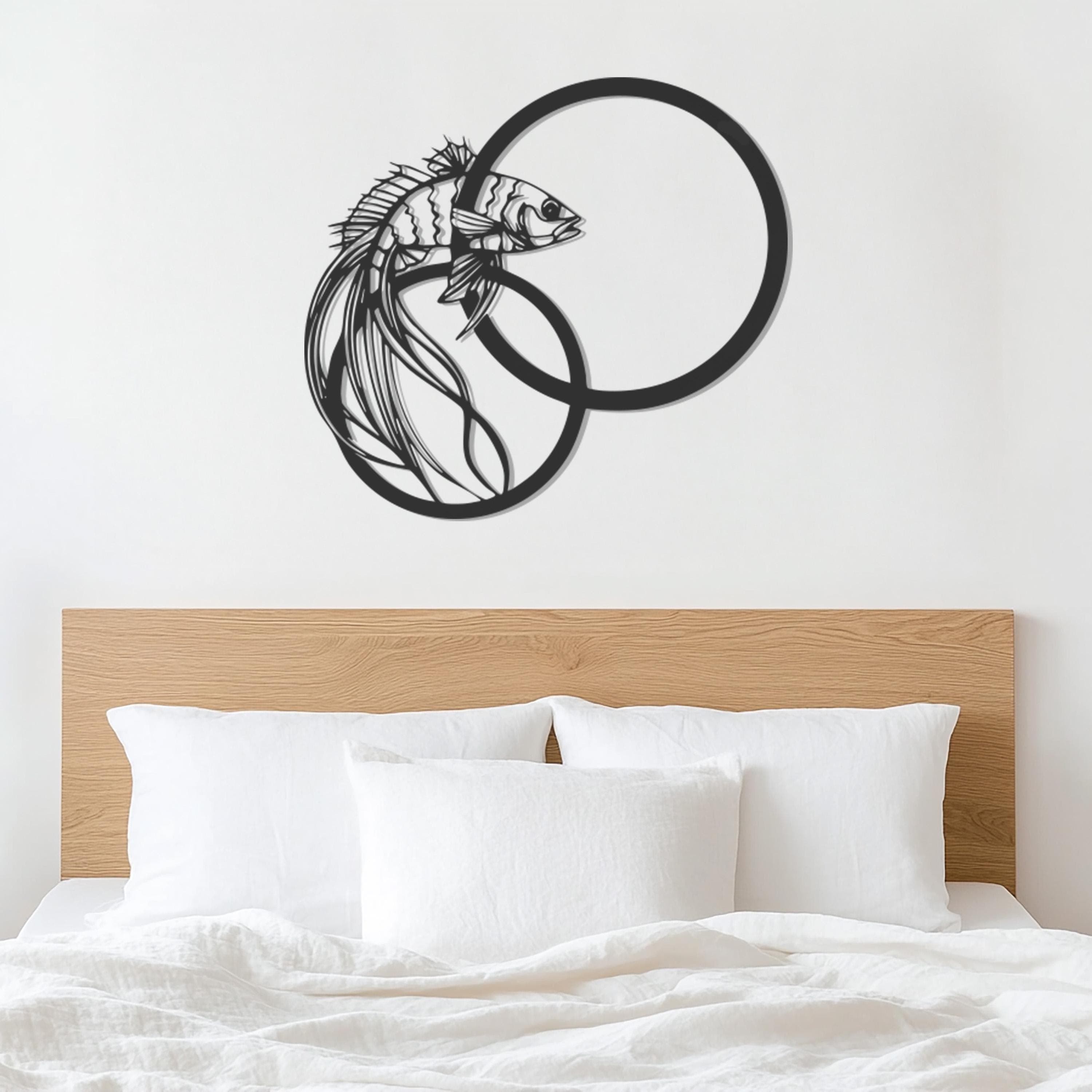 Fish Metal Wall Art, Nature Ocean Decor, Minimalist Geometric Sculpture, Aquatic Wall Hanging, Modern Home Accent, Gift for Sea Lovers - image 5