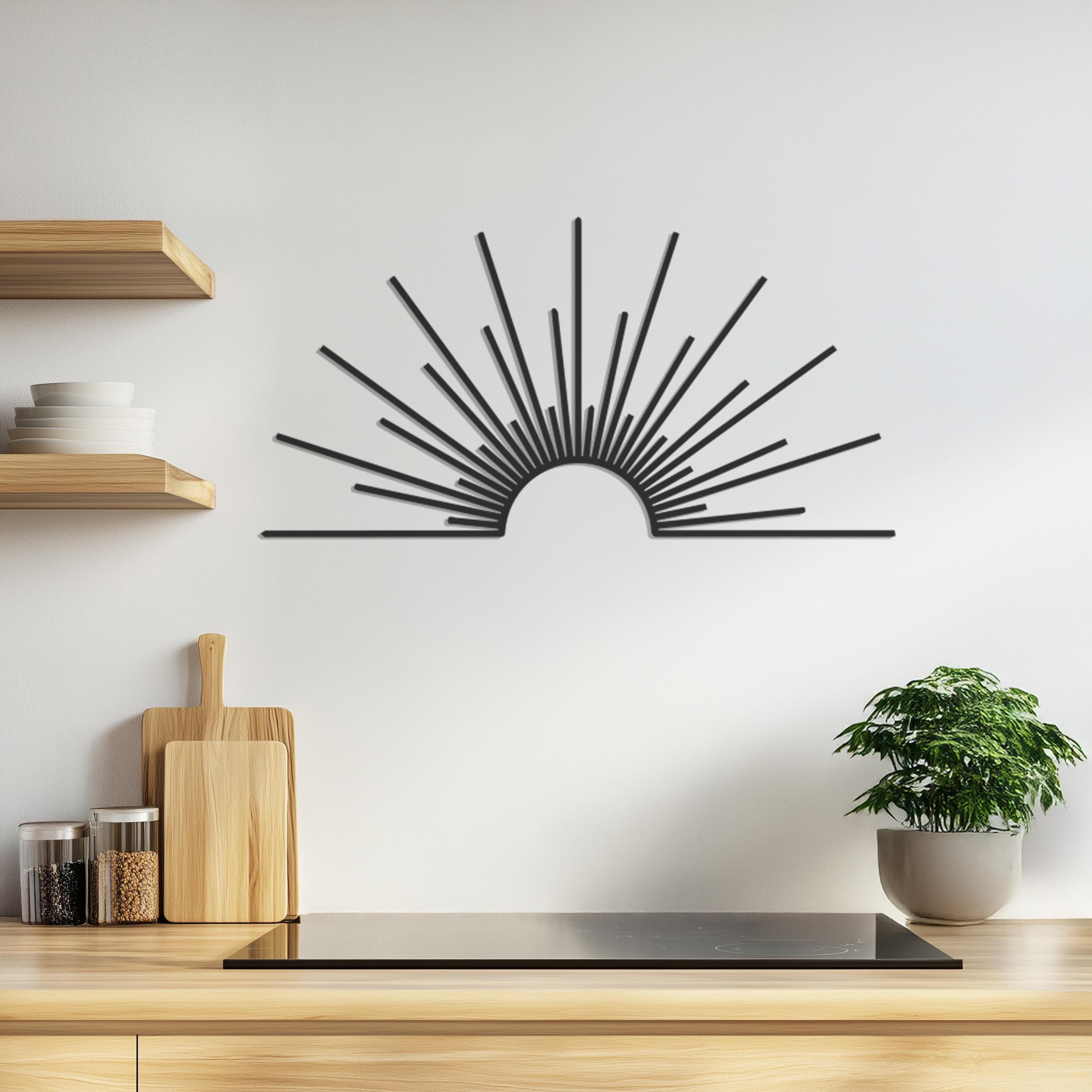 Sunburst Metal Wall Art, Modern Sunrise Wall Decor, Minimalist Wall Decor, Boho Home Decor, Modern Home Decor, Wall Hangings, Gift For Home - image 4