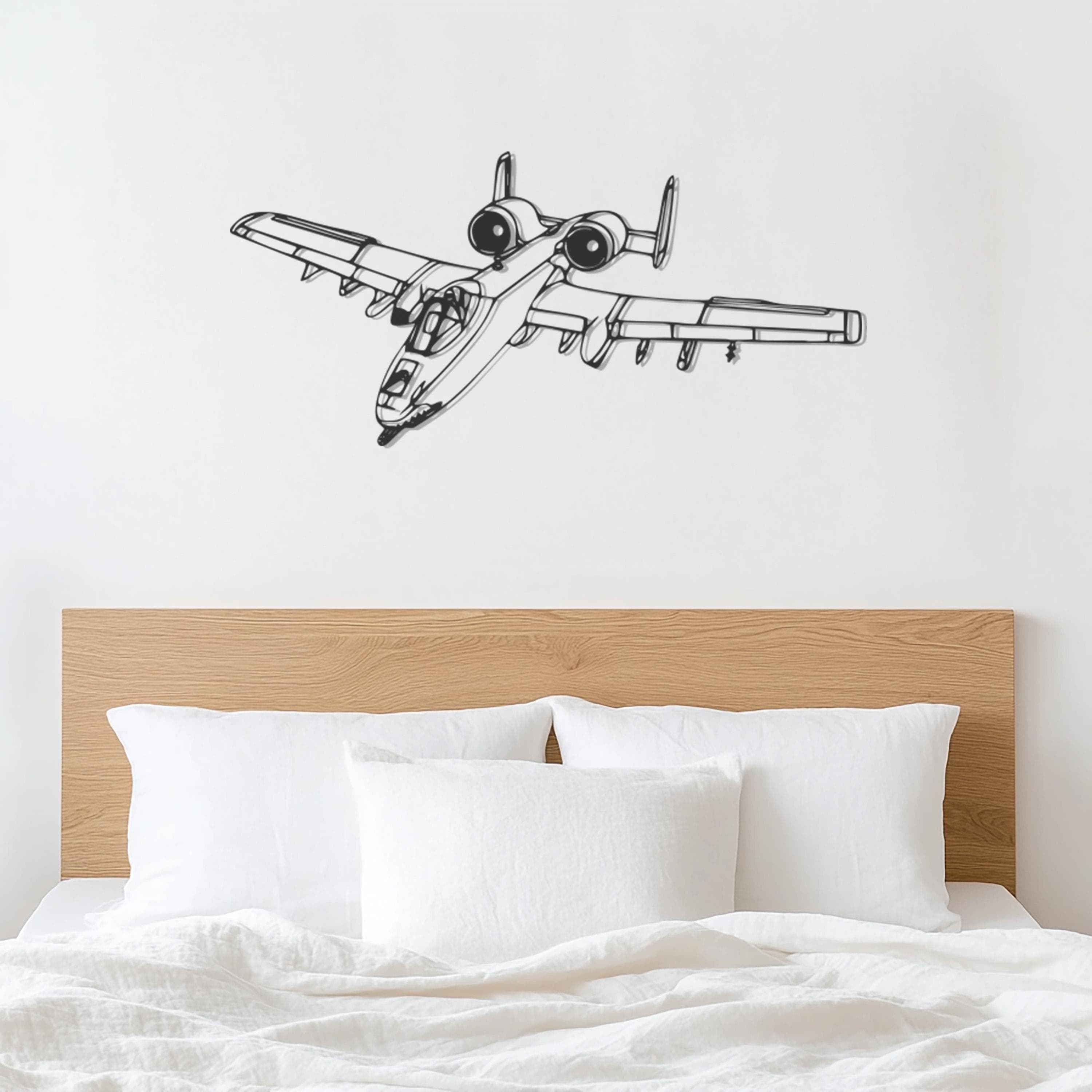 A-10 Warthog Metal Wall Art, Military Jet Fighter Metal Wall Decor, Modern Aircraft Home Decoration, Pilot Gift, Unique Aviation Accent - image 5