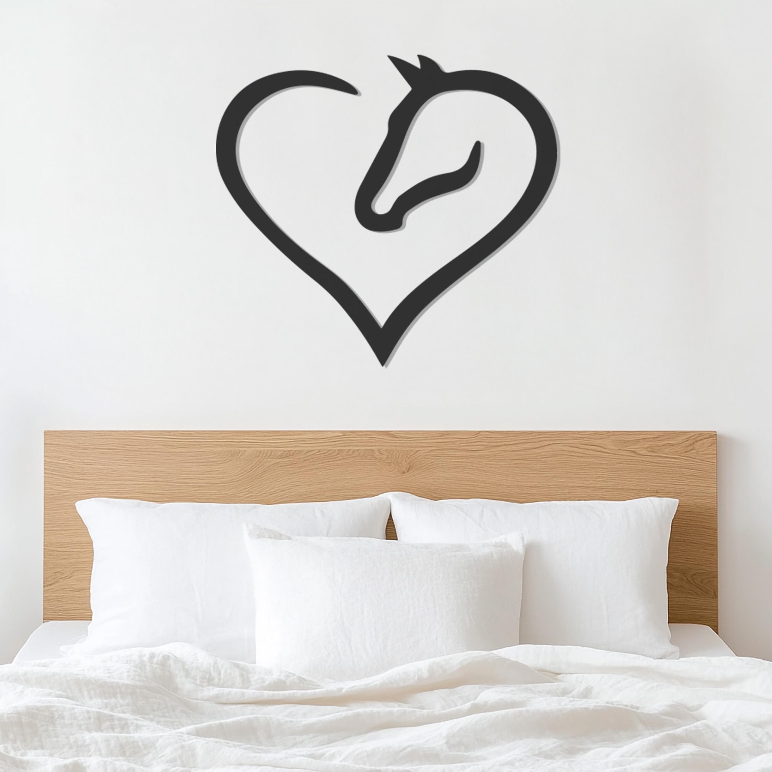 Horse Lover Metal Wall Art, Heart Horse Silhouette Sign, Rustic Farmhouse Wall Decor, Equestrian Metal Panel, Gift For Horse Owners - image 5