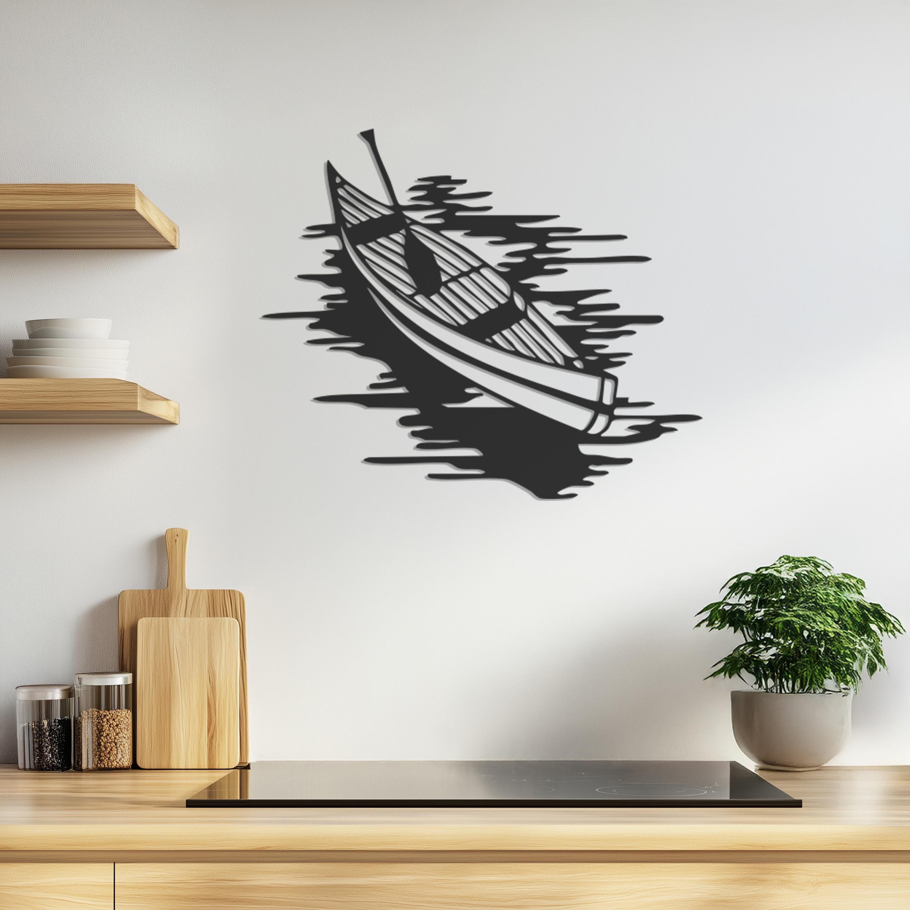 Metal Boat Wall Art, Nautical Home Decor, Ocean Lover Wall Hanging, Coastal Metal Wall Decor, Sailboat Metal Art, Seaside House Decoration